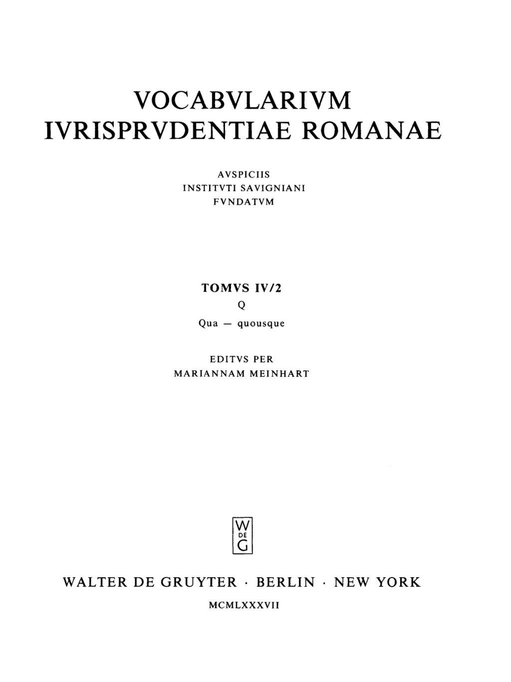 Qua - quousque 1st Edition â€“ PDF/EPUB Version Downloadable