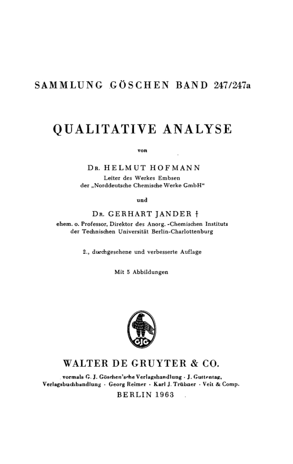 Qualitative Analyse 2nd Edition â€“ PDF/EPUB Version Downloadable