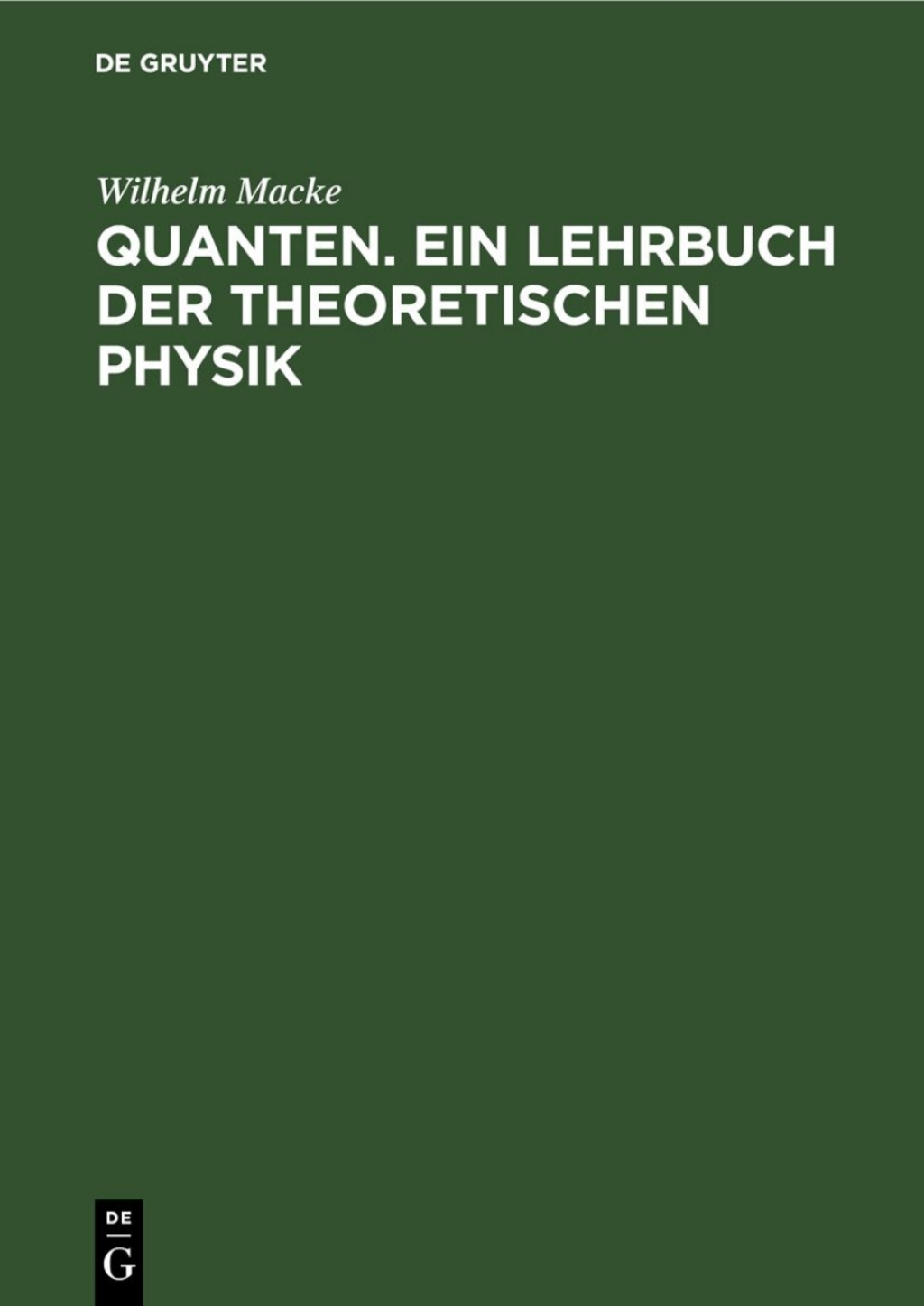 Quanten. Ein Lehrbuch der theoretischen Physik 3rd Edition â€“ PDF/EPUB Version Downloadable