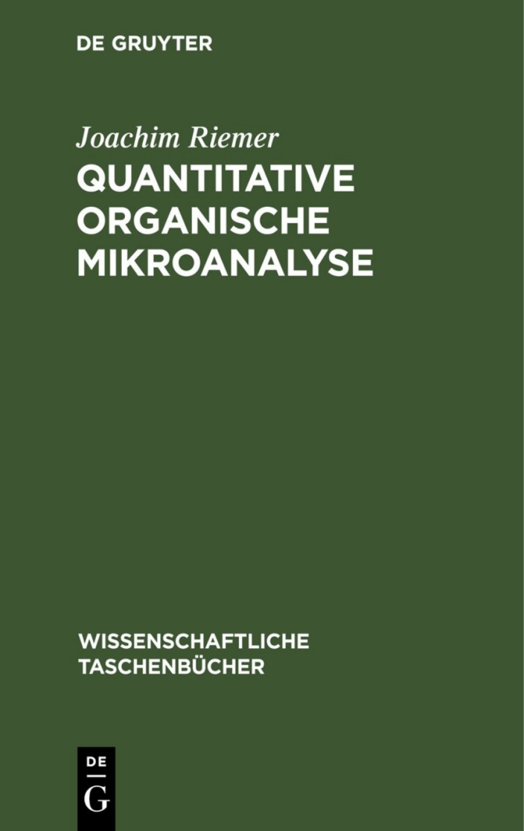 Quantitative organische Mikroanalyse 1st Edition â€“ PDF/EPUB Version Downloadable