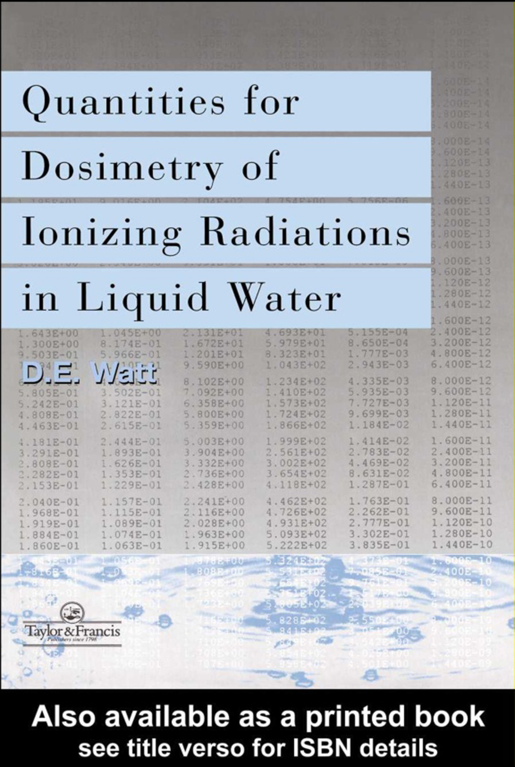 Quantities For Generalized Dosimetry Of Ionizing Radiations in Liquid Water 1st Edition â€“ PDF/EPUB Version Downloadable