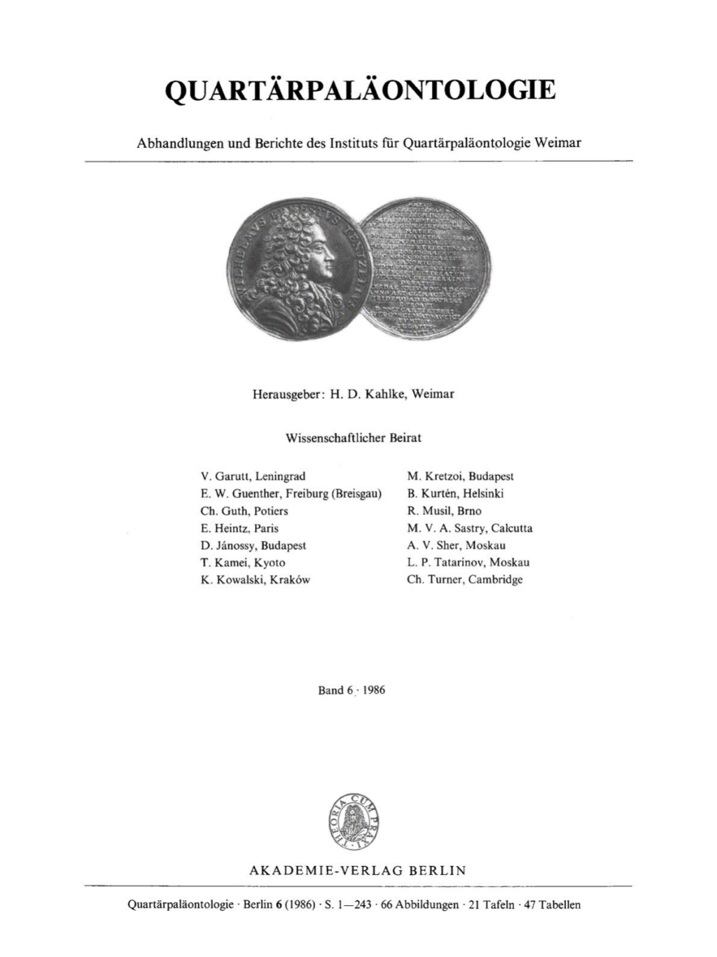 QuartÃ¤rpalÃ¤ontologie. Band 6 1st Edition â€“ PDF/EPUB Version Downloadable