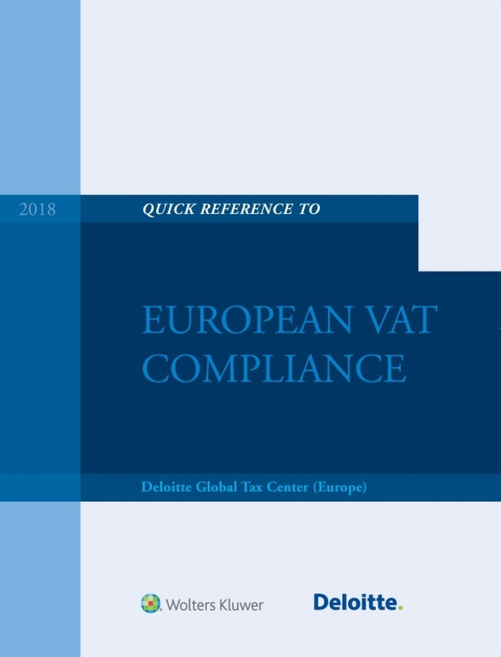 Quick Reference to European Vat Compliance 2018 Edition 1st Edition â€“ PDF/EPUB Version Downloadable
