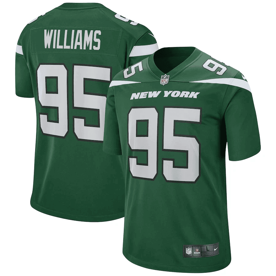 Quinnen Williams Men's New York Jets Black Gold & White Gold Vapor Limited - All Stitched Game Jersey - All Stitched