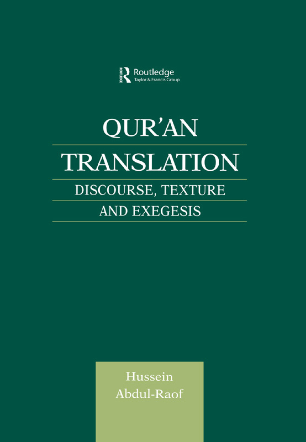 Qur'an Translation Discourse, Texture and Exegesis 1st Edition â€“ PDF/EPUB Version Downloadable