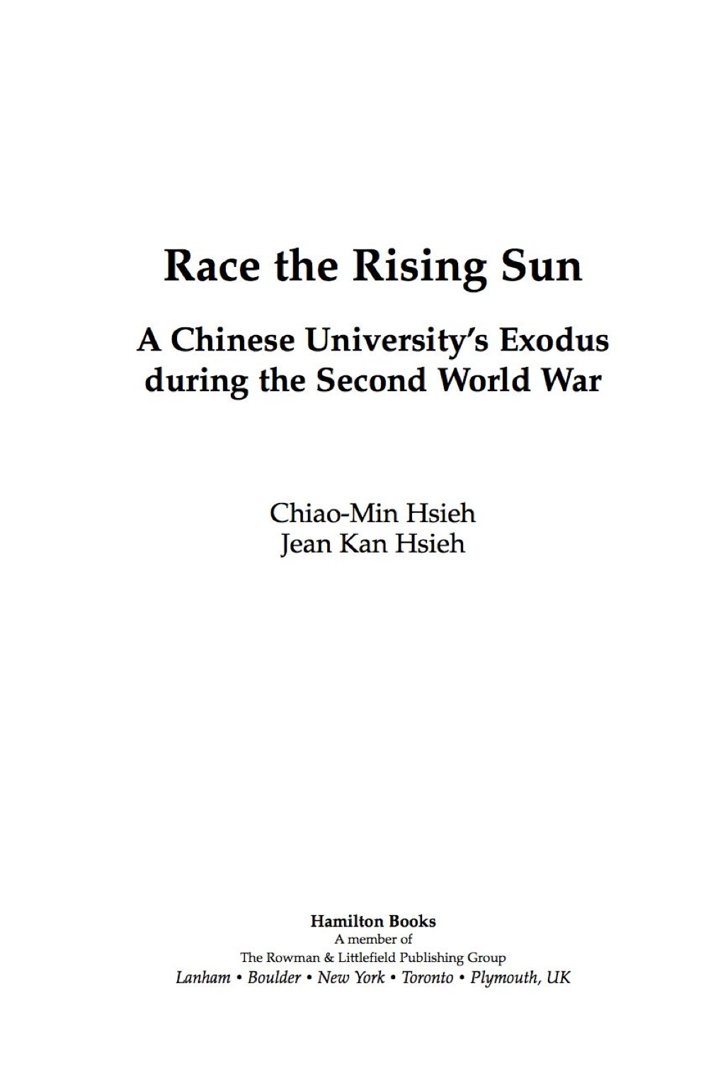 Race the Rising Sun A Chinese University's Exodus during the Second World War  â€“ PDF/EPUB Version Downloadable