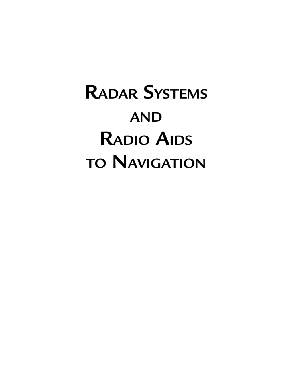 Radar Systems and Radio Aids to Navigation 1st Edition â€“ PDF/EPUB Version Downloadable