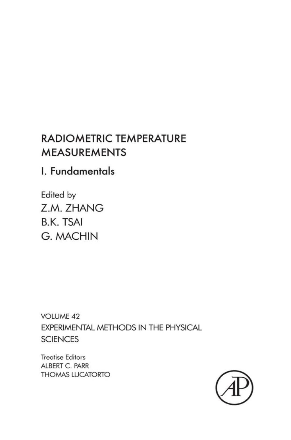 Radiometric Temperature Measurements: I. Fundamentals  â€“ PDF/EPUB Version Downloadable