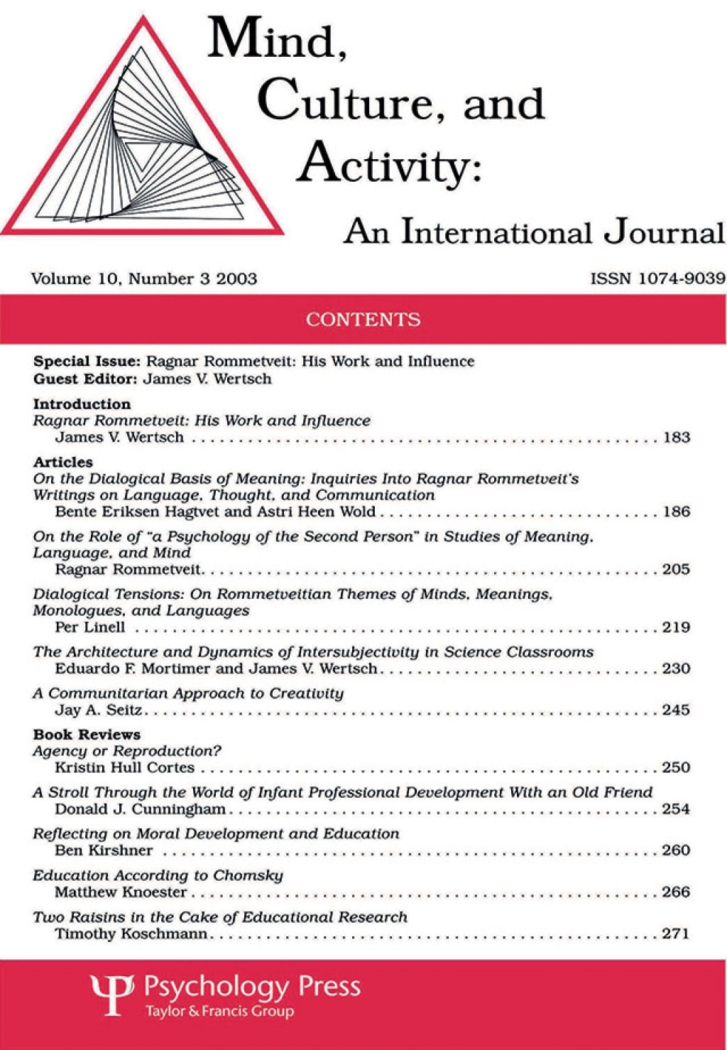 Ragnar Rommetveit His Work and Influence:a Special Issue of mind, Culture, and Activity 1st Edition â€“ PDF/EPUB Version Downloadable