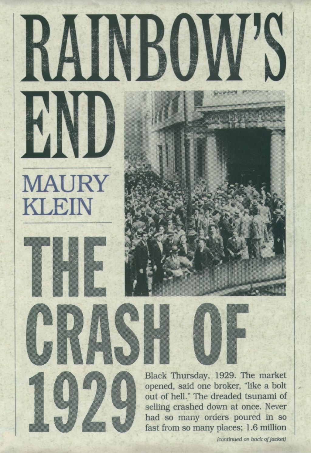 Rainbow's End The Crash of 1929  â€“ PDF/EPUB Version Downloadable