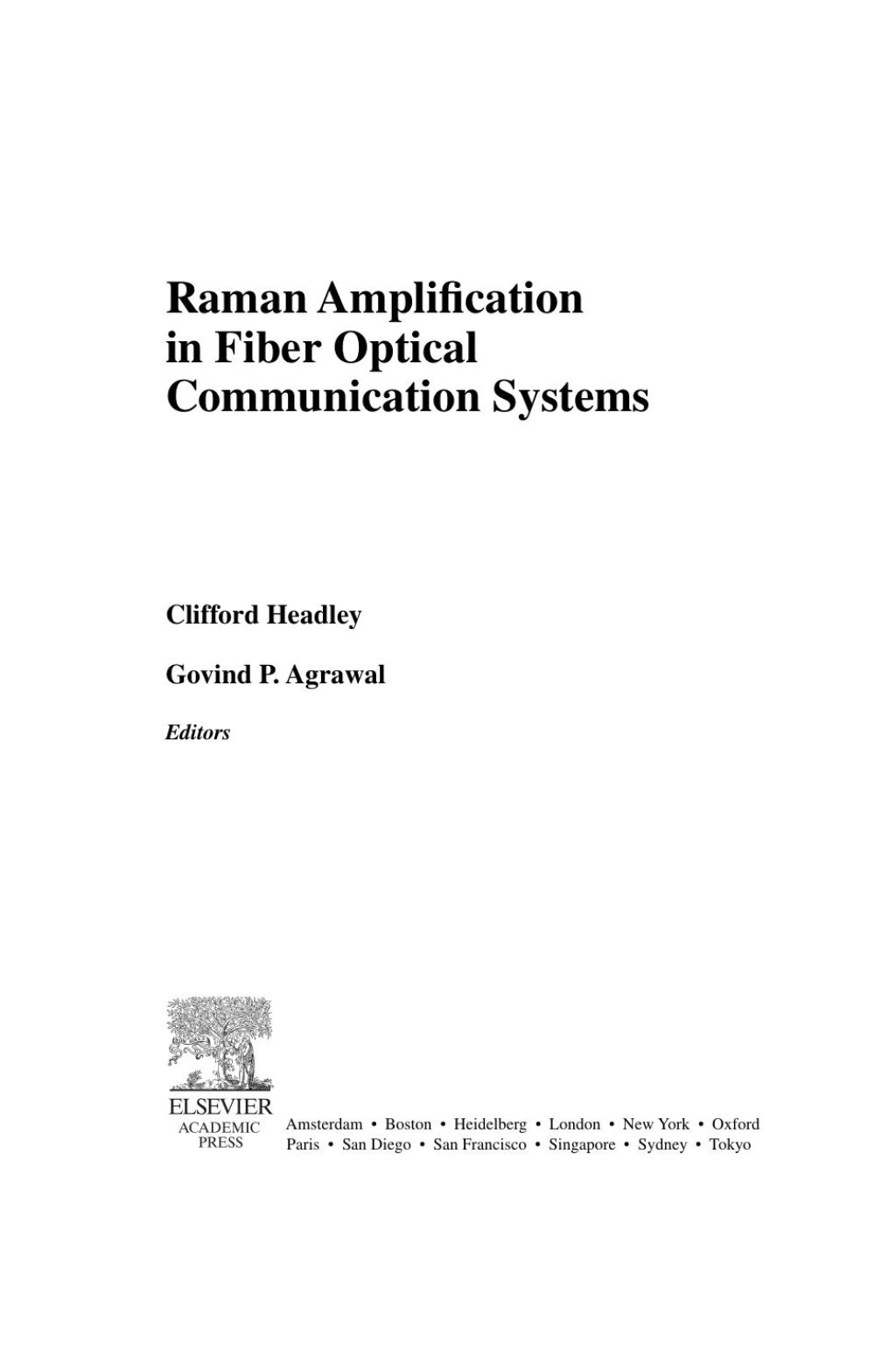 Raman Amplification in Fiber Optical Communication Systems  â€“ PDF/EPUB Version Downloadable