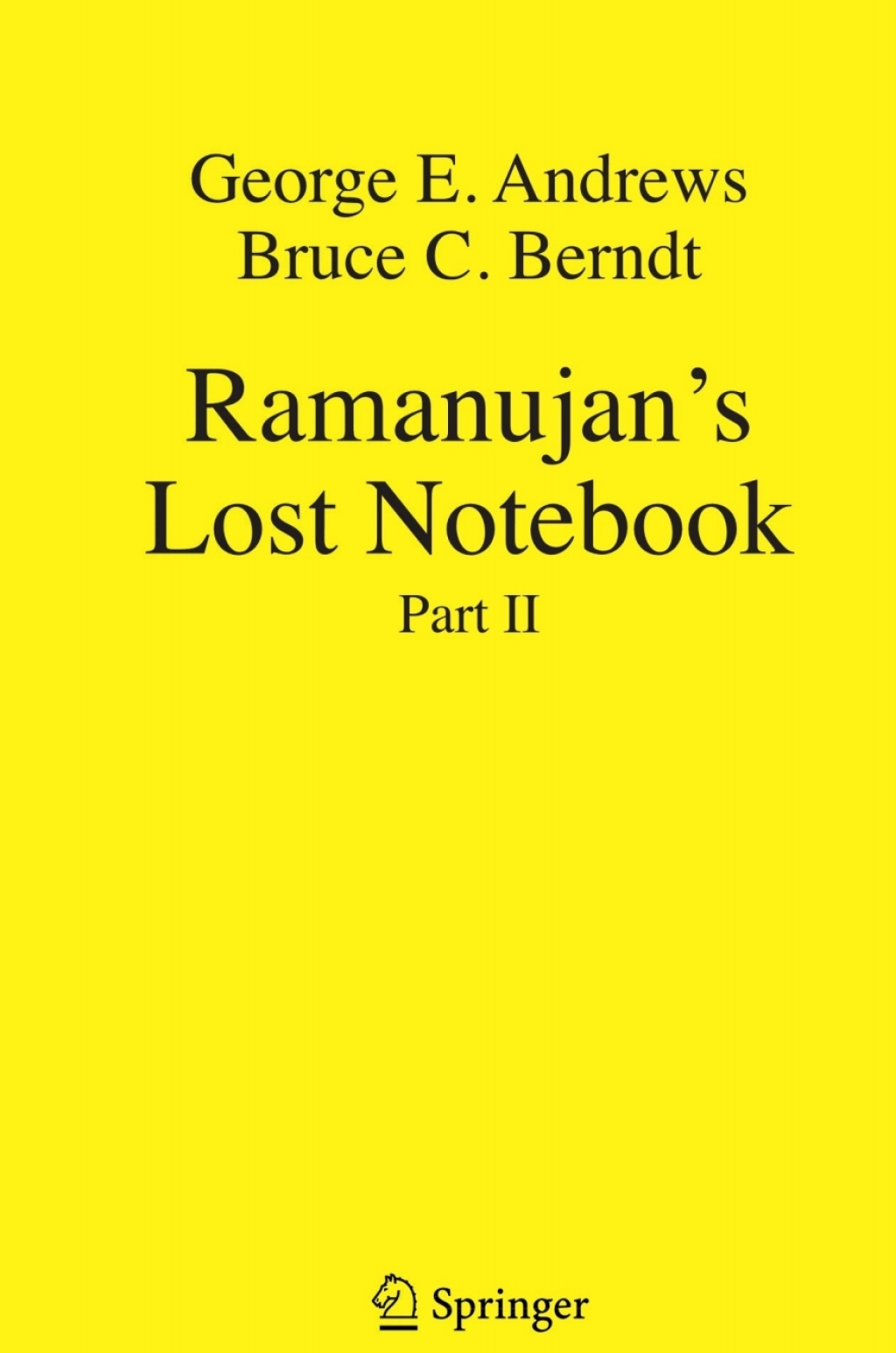 Ramanujan's Lost Notebook Part II  â€“ PDF/EPUB Version Downloadable