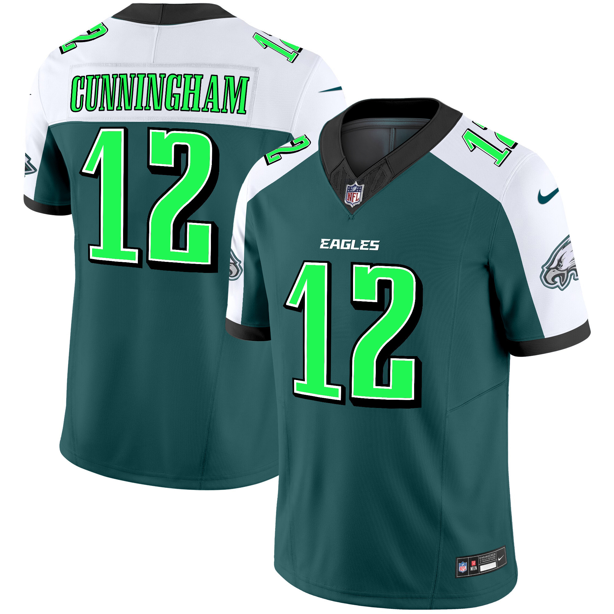Randall Cunningham Men's Philadelphia Eagles 2024 Practice Vapor Limited Alternate Jersey - All Stitched