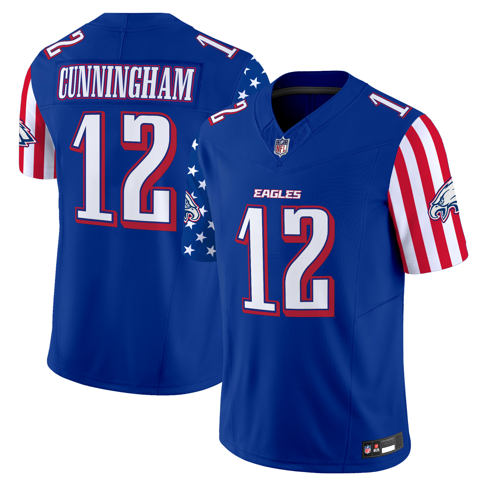 Randall Cunningham Men's Philadelphia Eagles 2025 Independence Day Vapor Limited Royal Jersey - All Stitched
