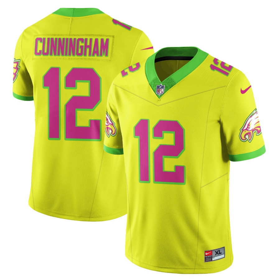 Randall Cunningham Men's Philadelphia Eagles City Edition Vapor Limited Yellow Jersey - All Stitched