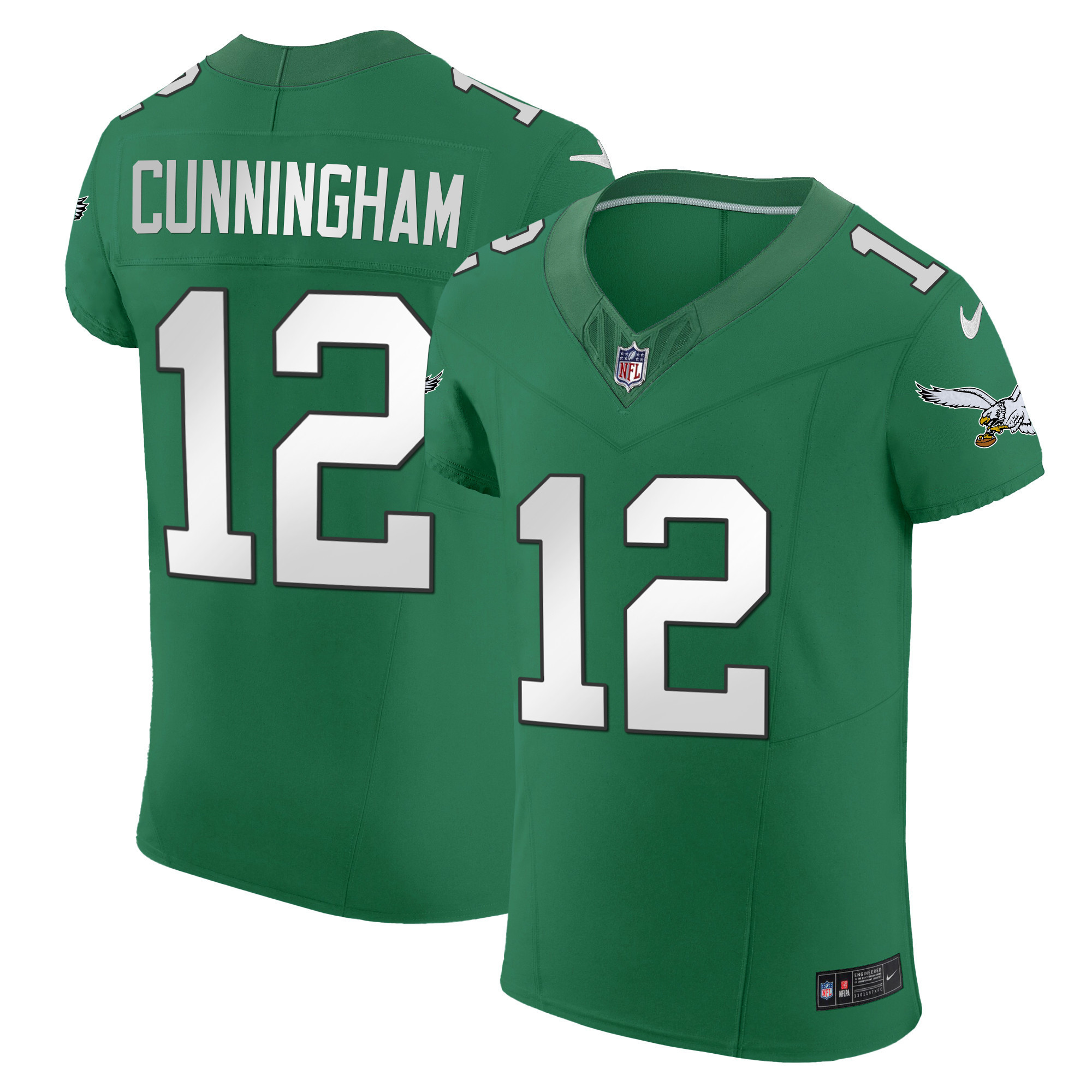 Randall Cunningham Men's Philadelphia Eagles Kelly Green Vapor Elite Kelly Green Jersey - All Stitched