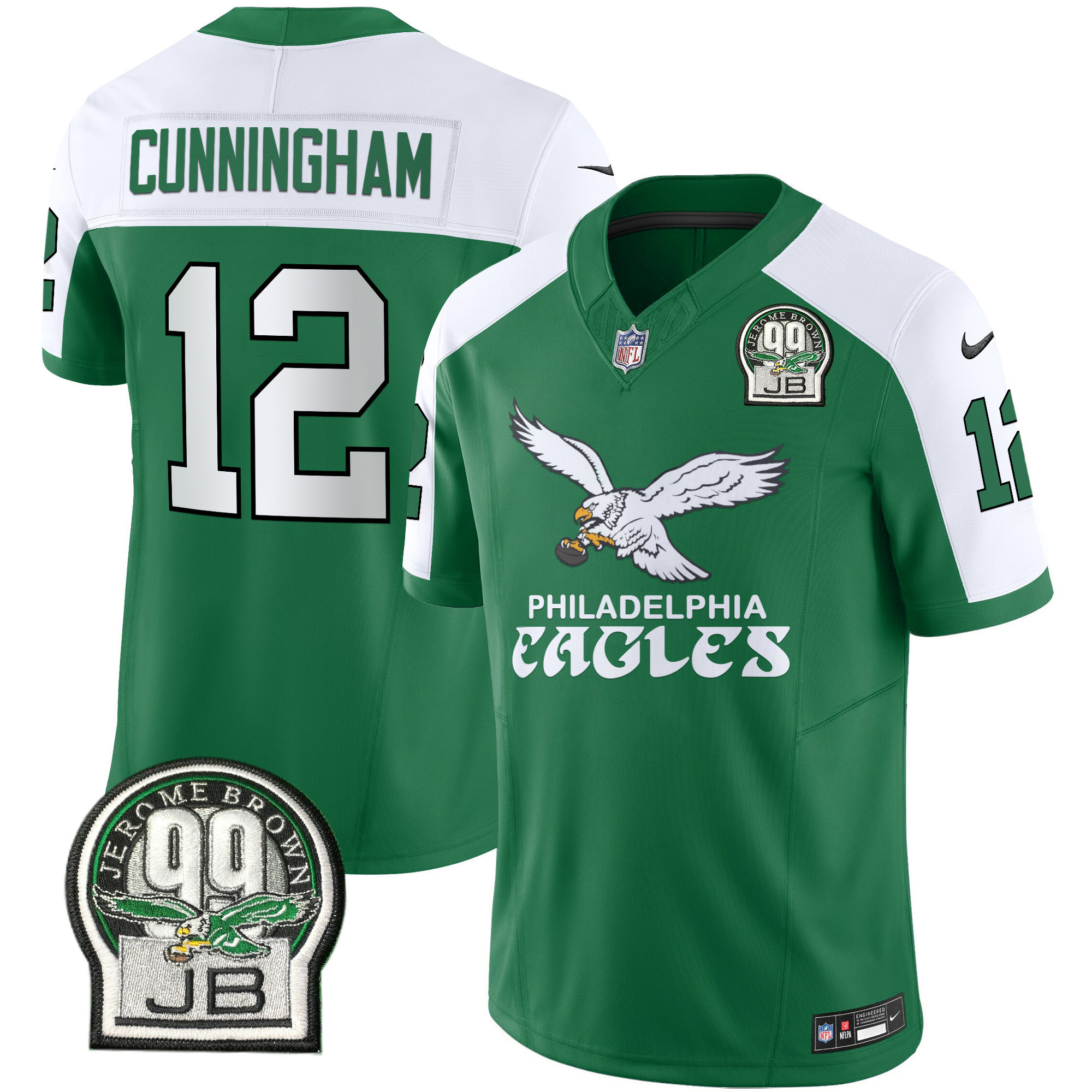Randall Cunningham Men's Philadelphia Eagles Kelly Green Vapor Limited Kelly Alternate Jersey - All Stitched