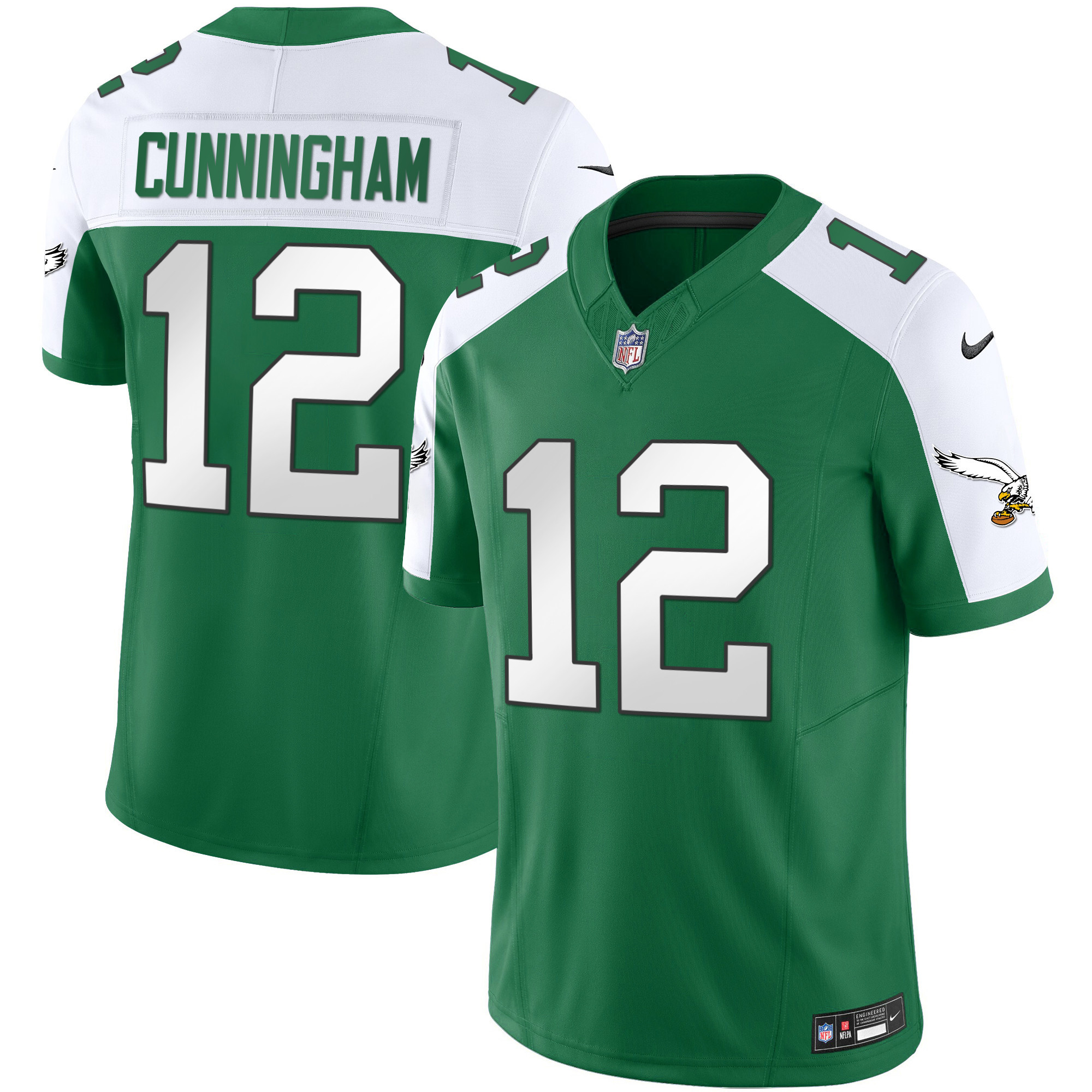 Randall Cunningham Men's Philadelphia Eagles Kelly Green Vapor Limited Kelly Alternate Jersey - All Stitched