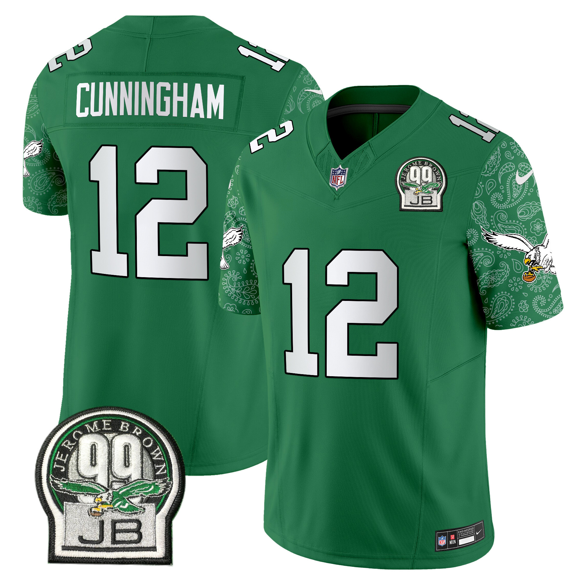 Randall Cunningham Men's Philadelphia Eagles Kelly Green Vapor Limited Kelly Green Jersey - All Stitched