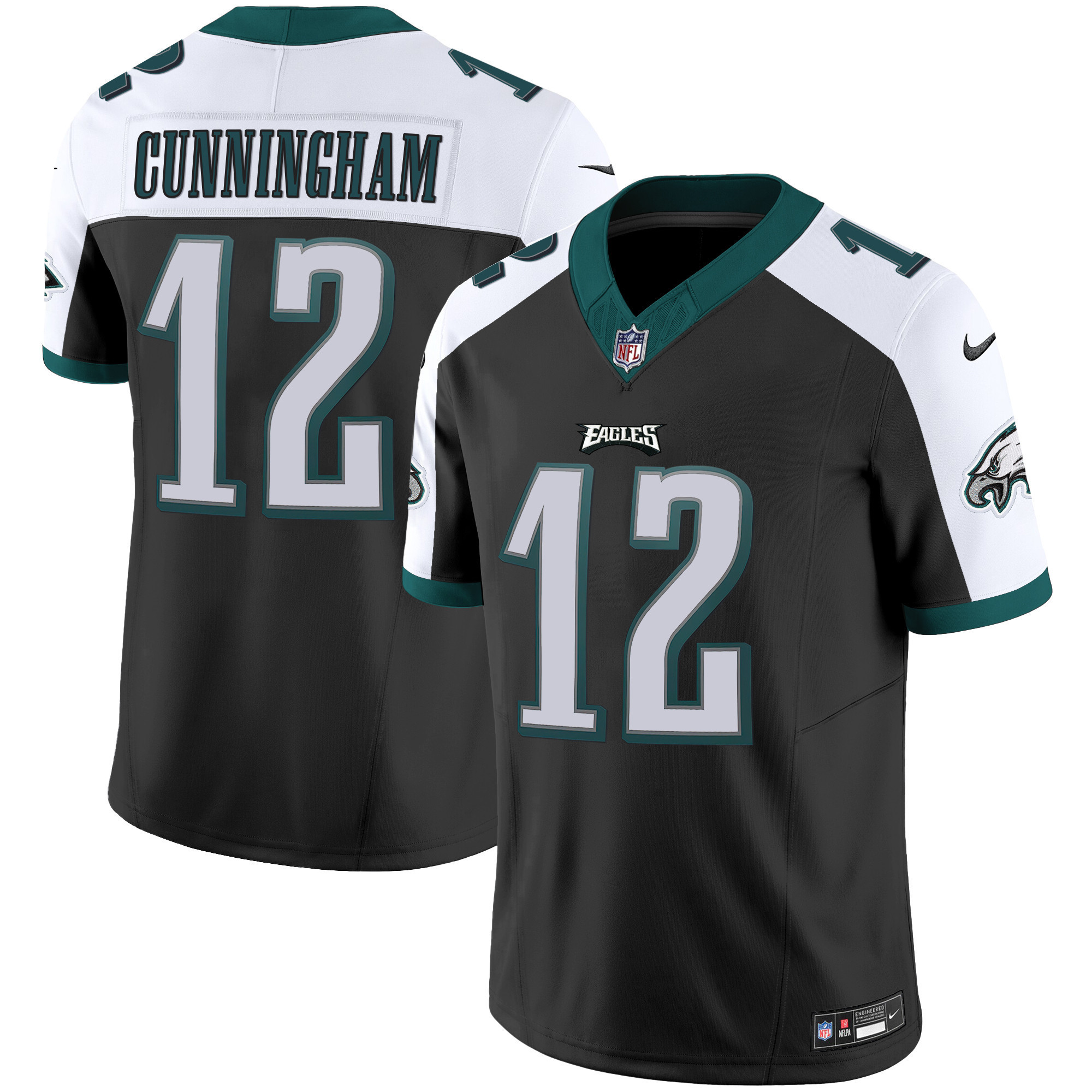 Randall Cunningham Men's Philadelphia Eagles Vapor Limited Black Alternate Jersey - All Stitched