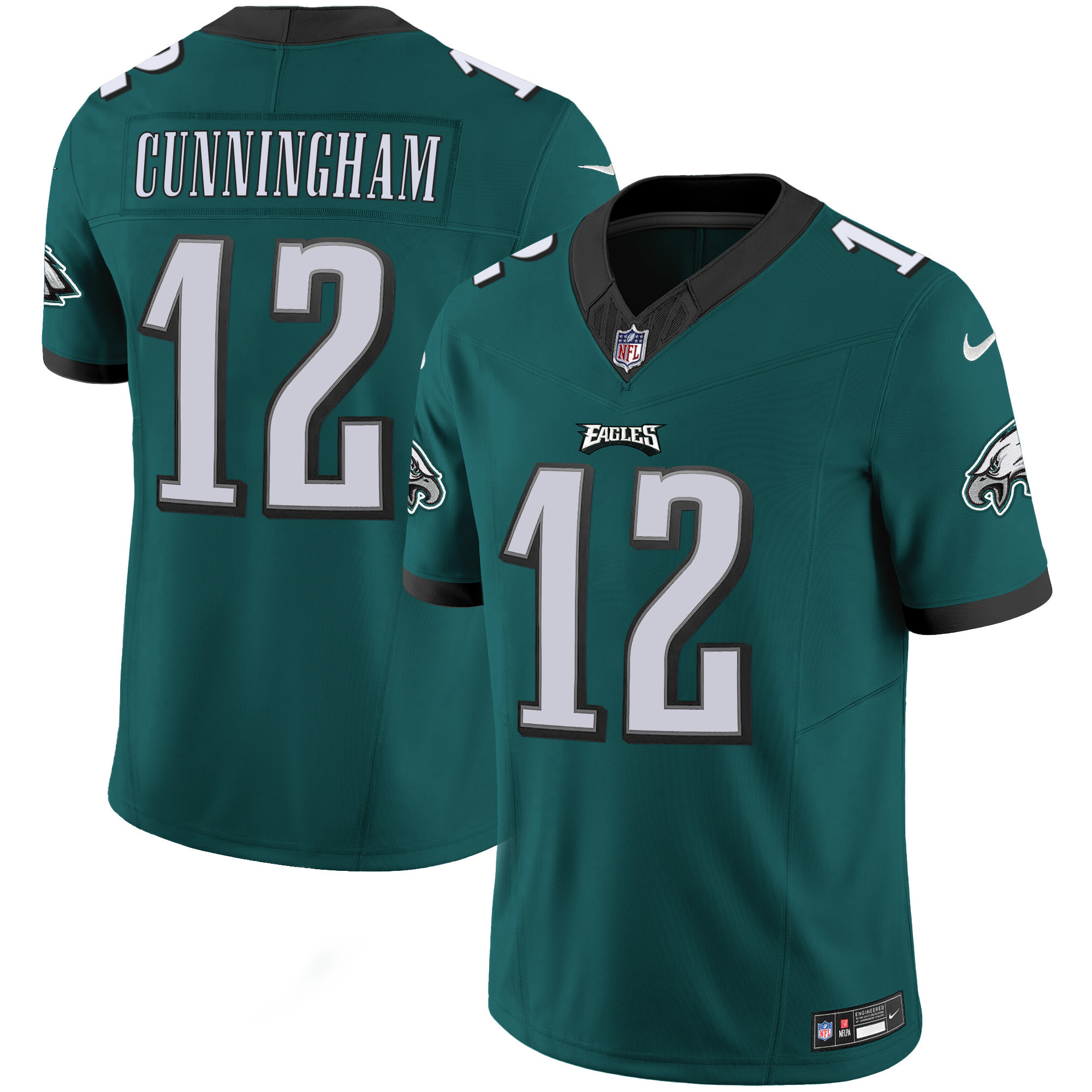 Randall Cunningham Men's Philadelphia Eagles Vapor Limited Midnight Green Jersey - All Stitched