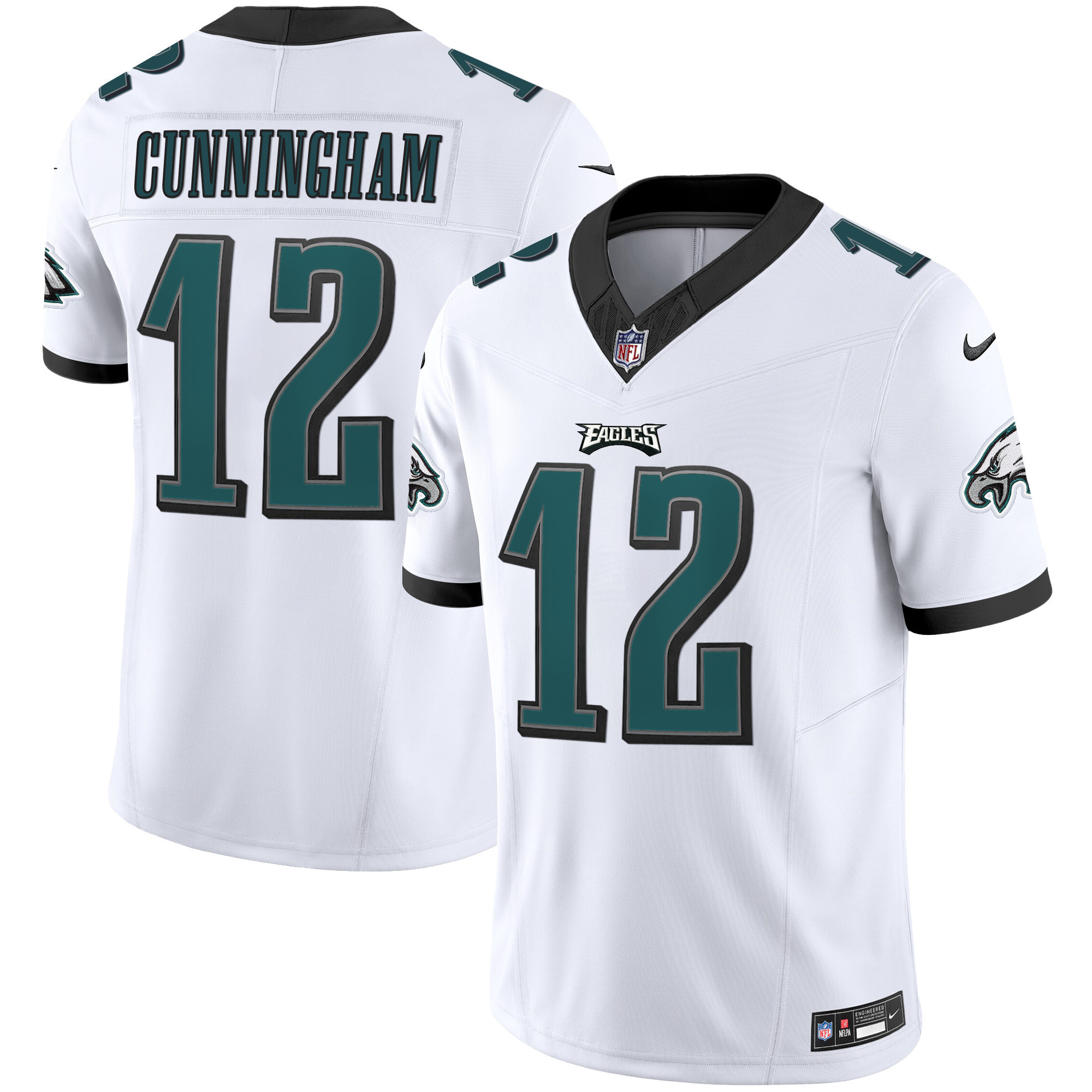 Randall Cunningham Men's Philadelphia Eagles Vapor Limited White Jersey - All Stitched