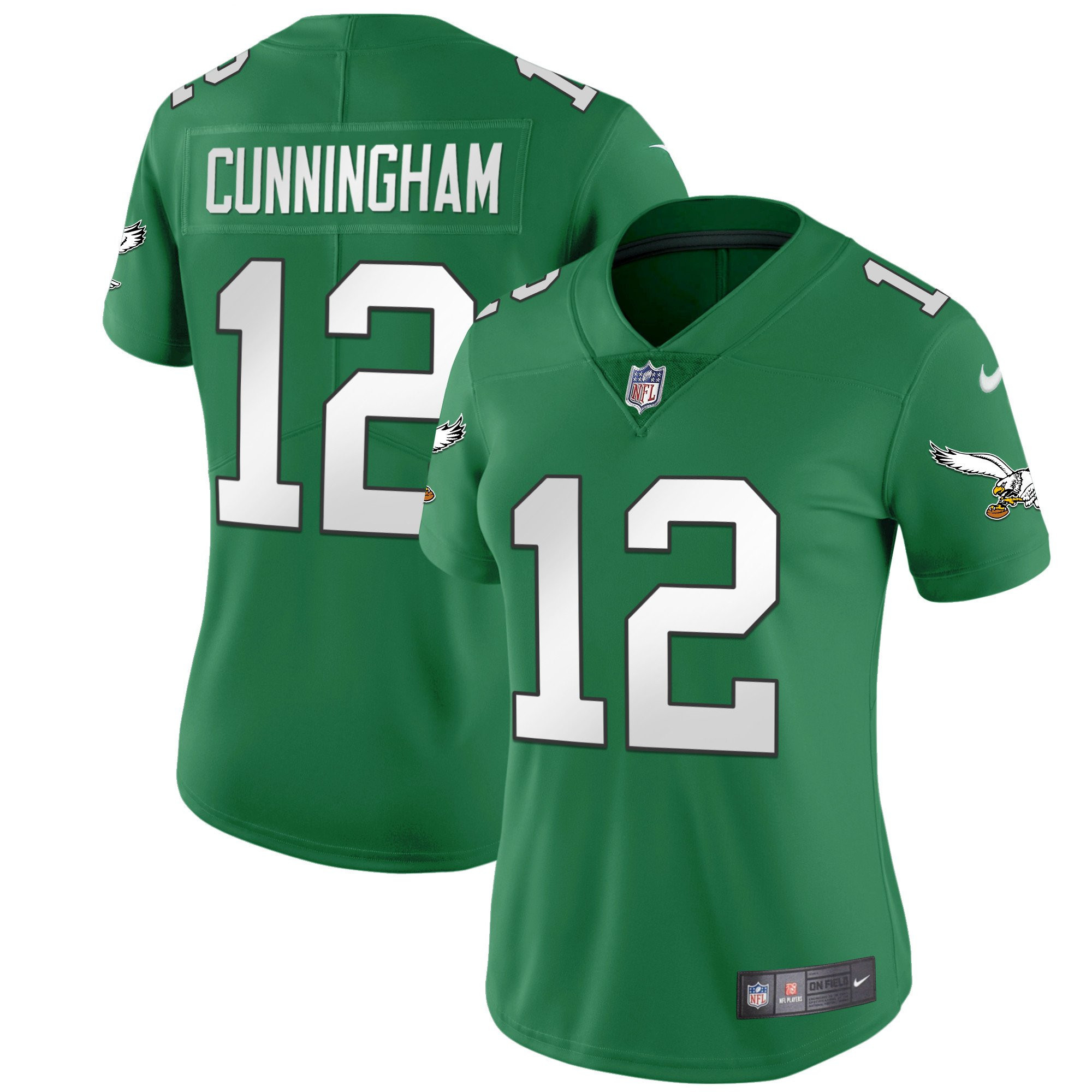 Randall Cunningham Women's Philadelphia Eagles Kelly Green Gold Kelly Green Jersey - All Stitched