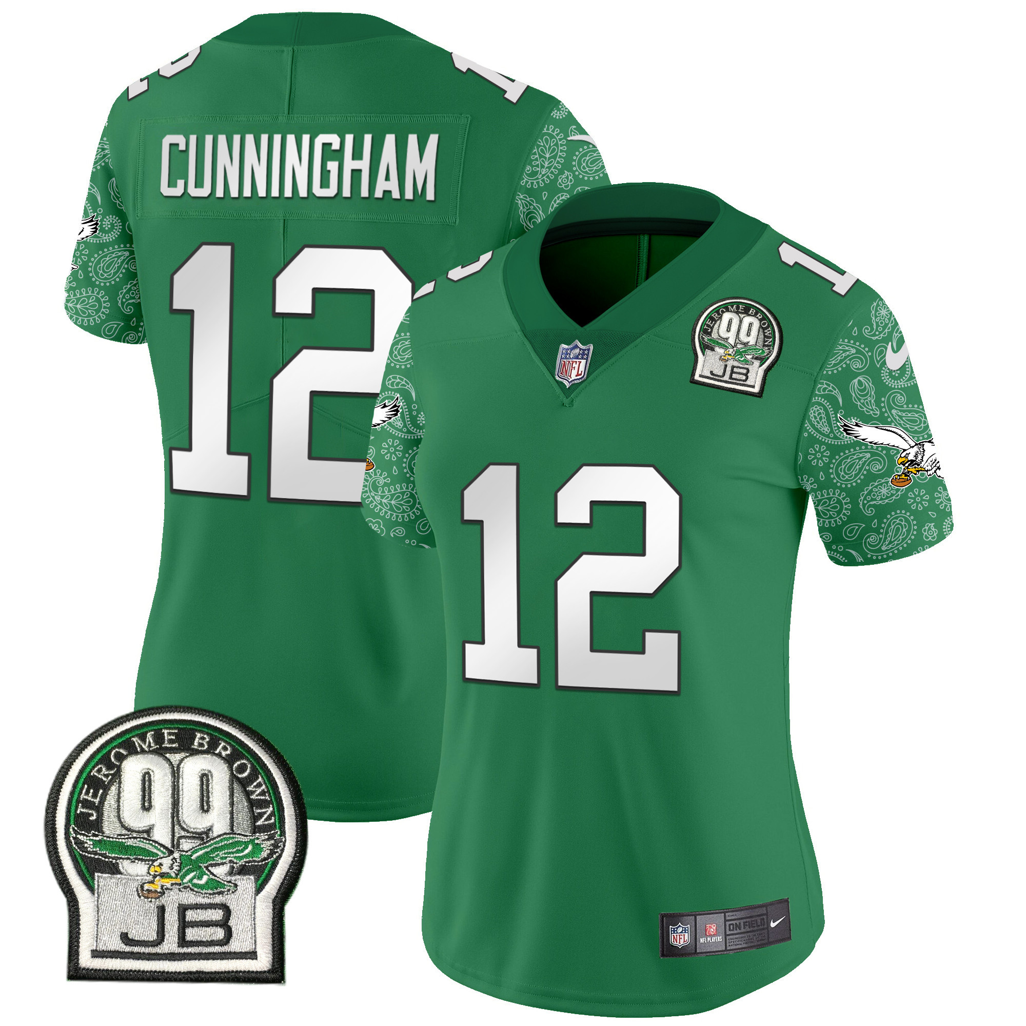 Randall Cunningham Women's Philadelphia Eagles Kelly Green Vapor Limited Kelly Green Jersey - All Stitched