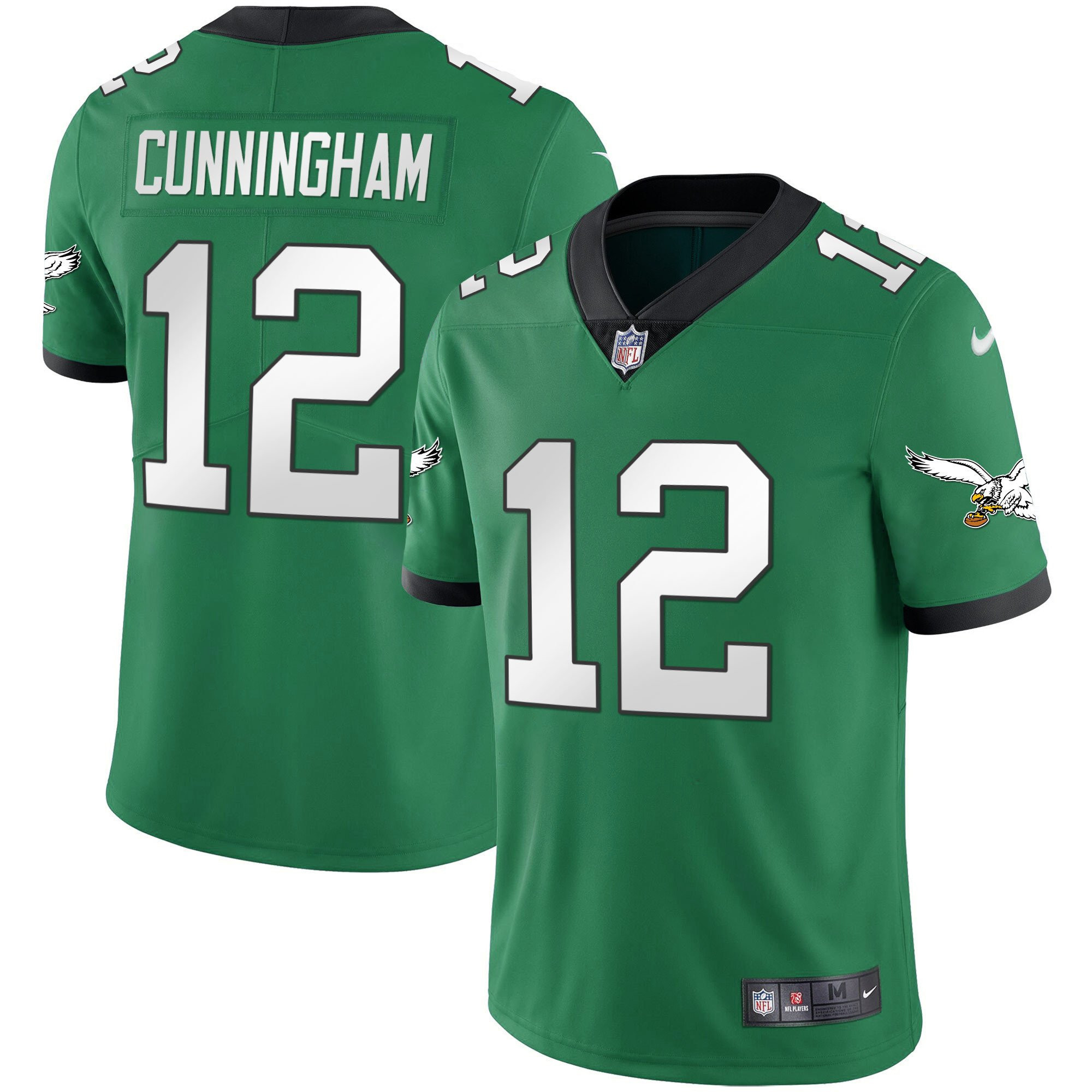 Randall Cunningham Youth's Philadelphia Eagles Kelly Green Gold Green Limited Jersey - All Stitched