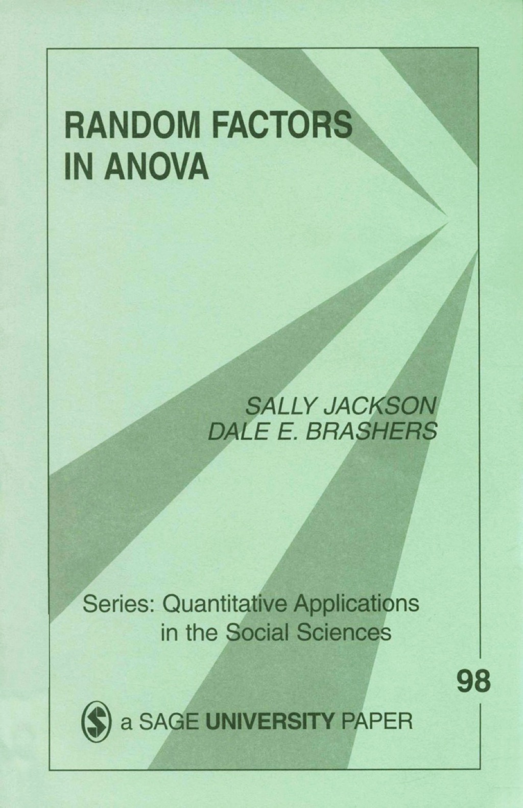 Random Factors in ANOVA 1st Edition â€“ PDF/EPUB Version Downloadable