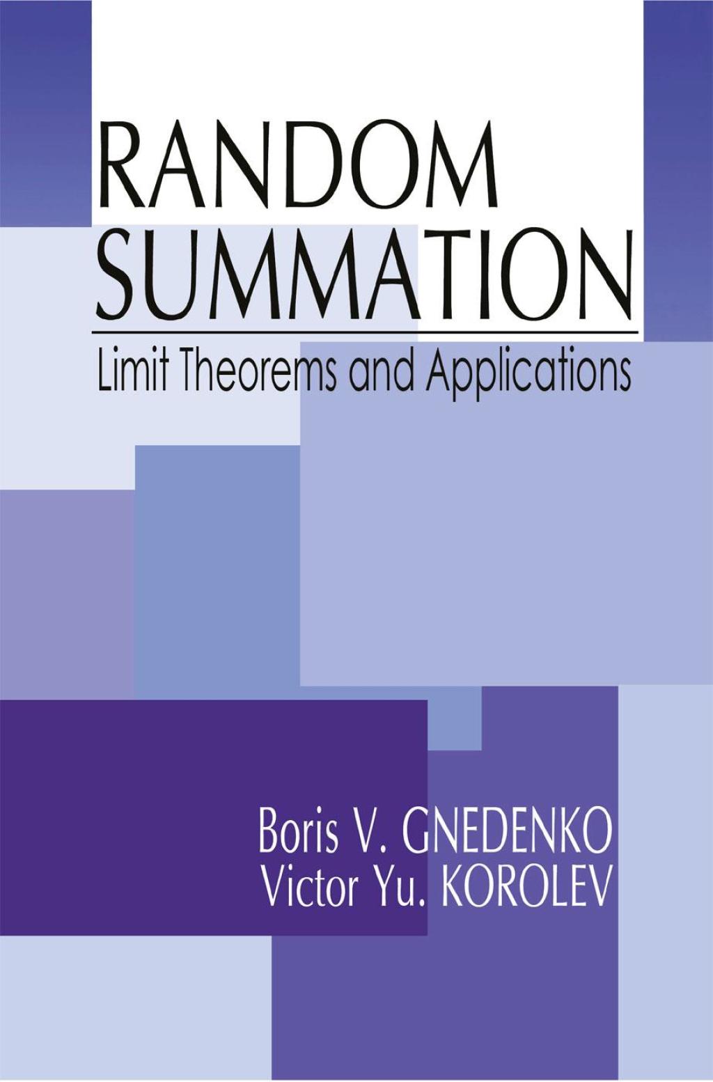 Random Summation Limit Theorems and Applications 1st Edition â€“ PDF/EPUB Version Downloadable