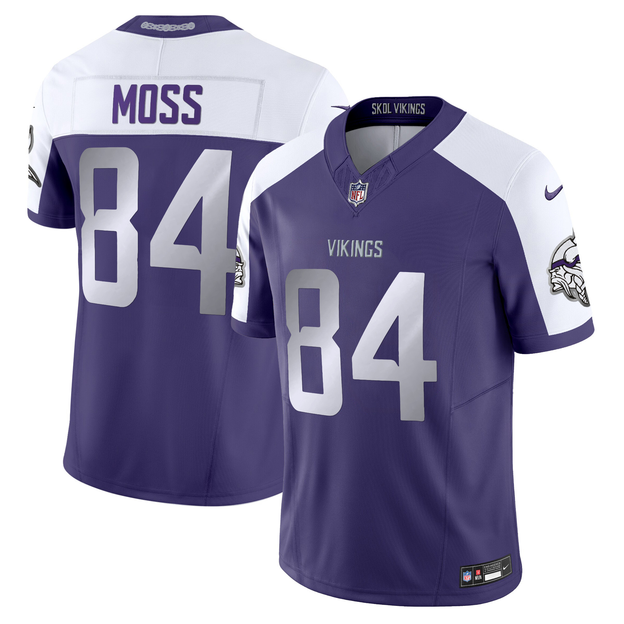 Randy Moss Men's 2024 Minnesota Vikings Winter Warrior Vapor Limited Purple Alternate Jersey - All Stitched