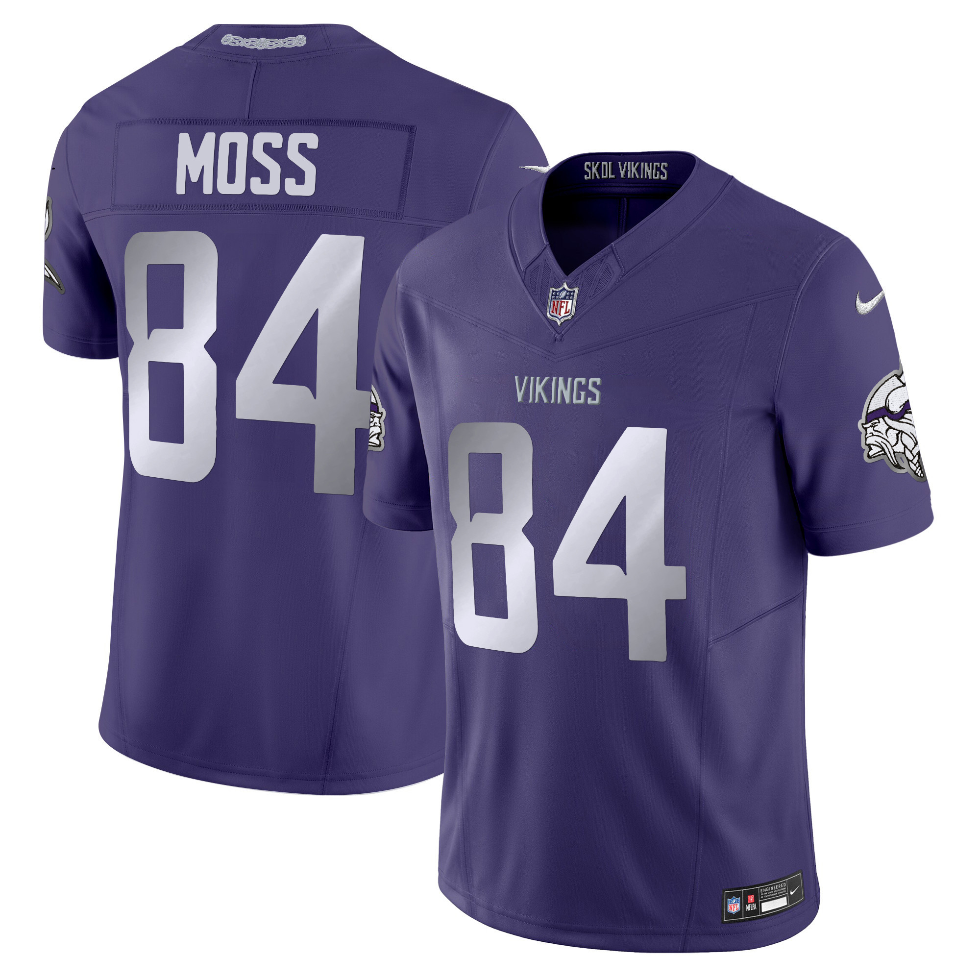 Randy Moss Men's 2024 Minnesota Vikings Winter Warrior Vapor Limited Purple Jersey - All Stitched