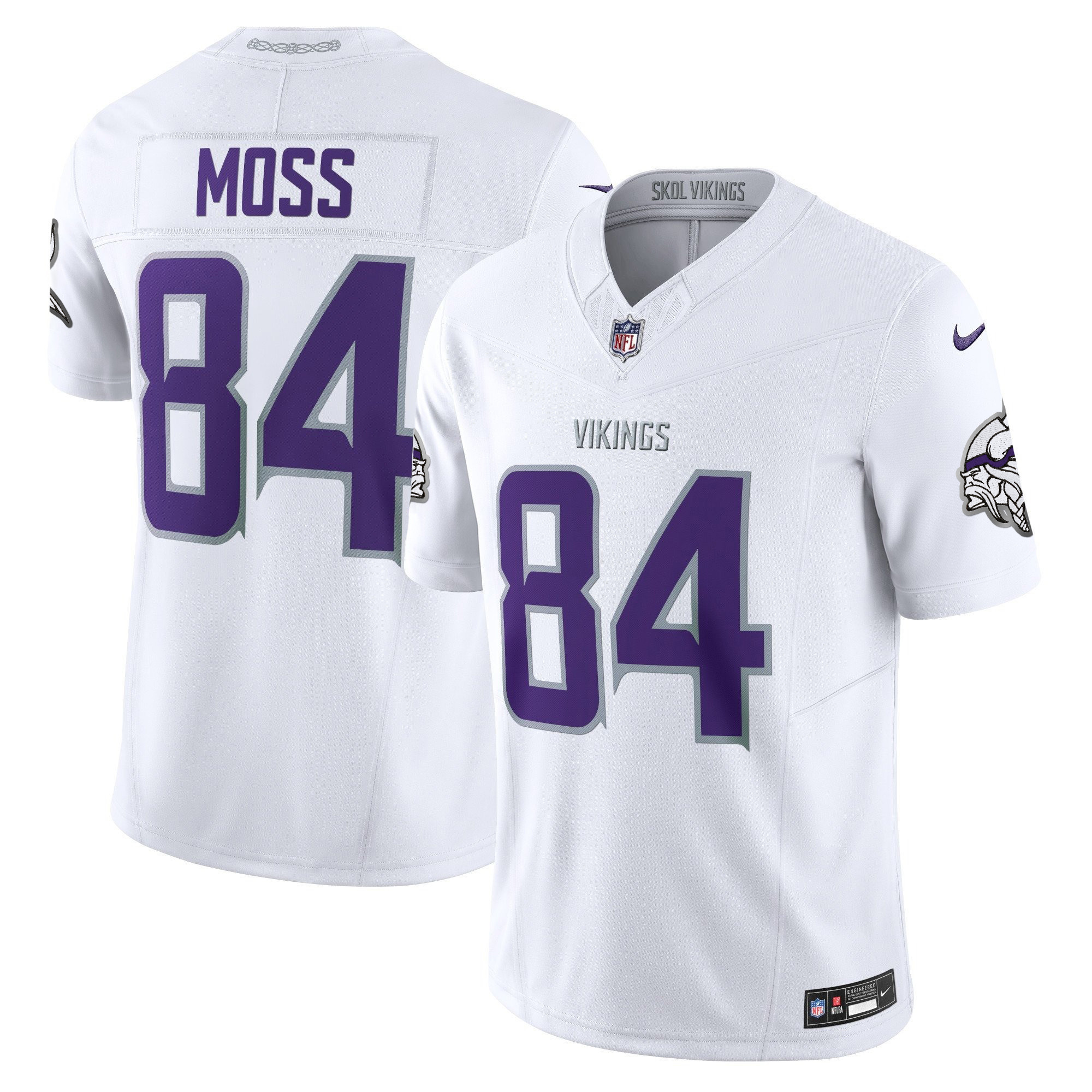 Randy Moss Men's 2024 Minnesota Vikings Winter Warrior Vapor Limited White Limited Jersey - All Stitched