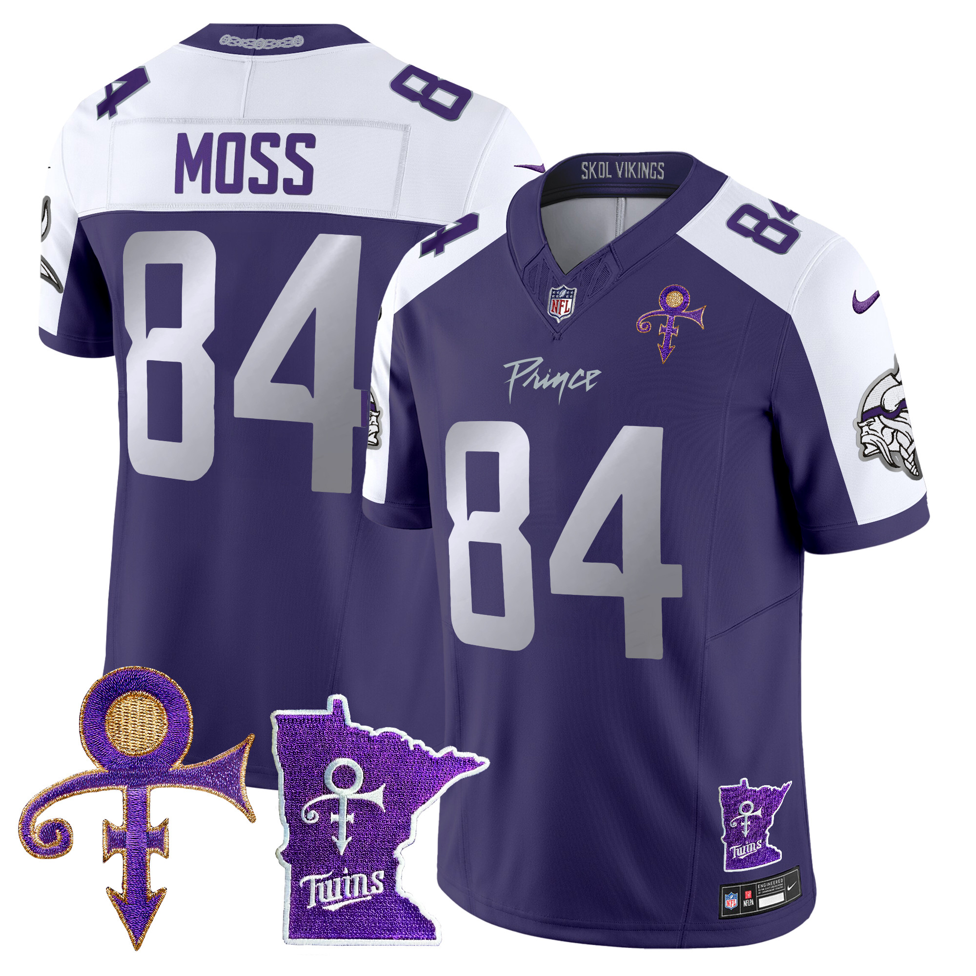 Randy Moss Men's Minnesota Vikings 2024 Prince Vapor Limited Purple Alternate Jersey - All Stitched