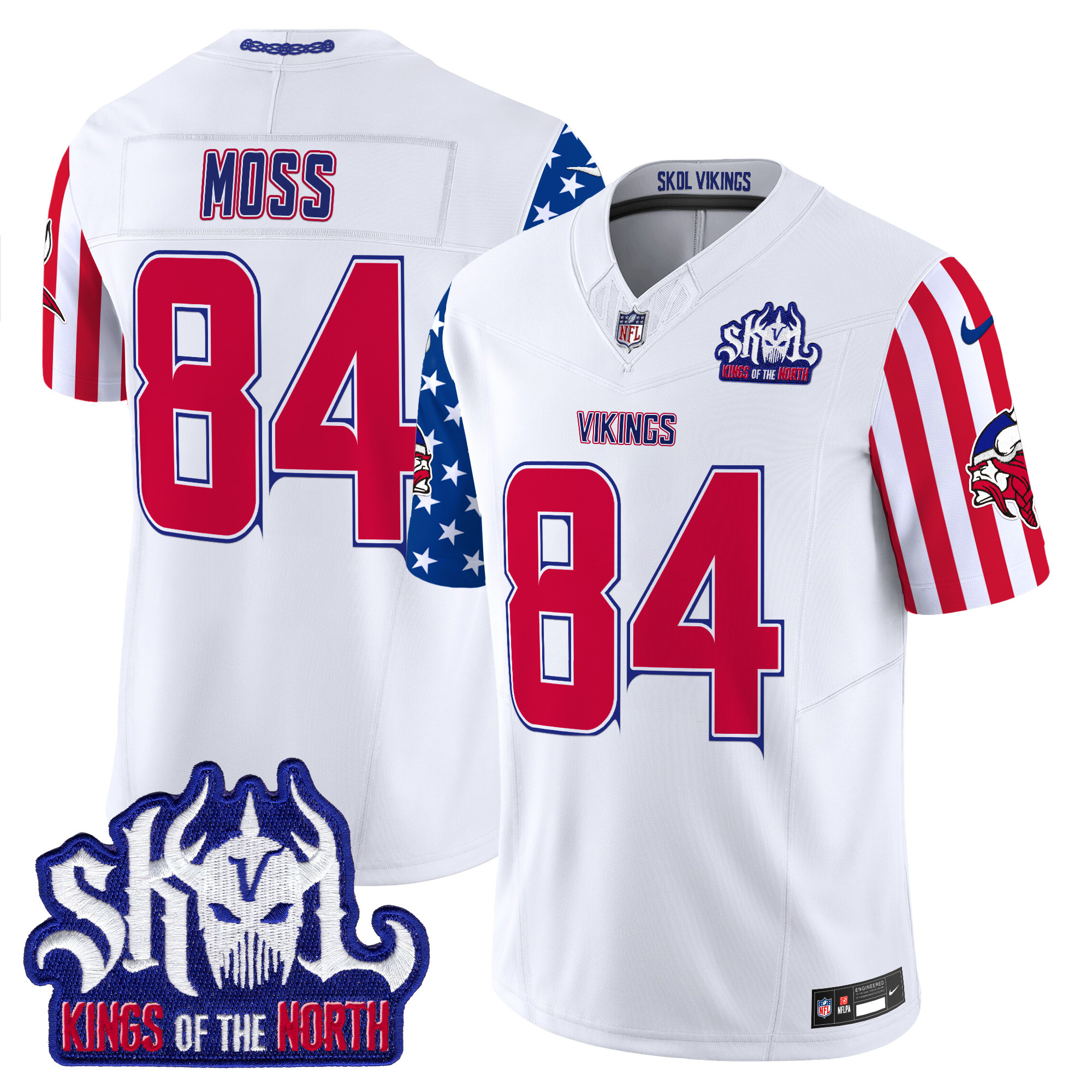Randy Moss Men's Minnesota Vikings American Style Vapor Limited White Jersey - All Stitched