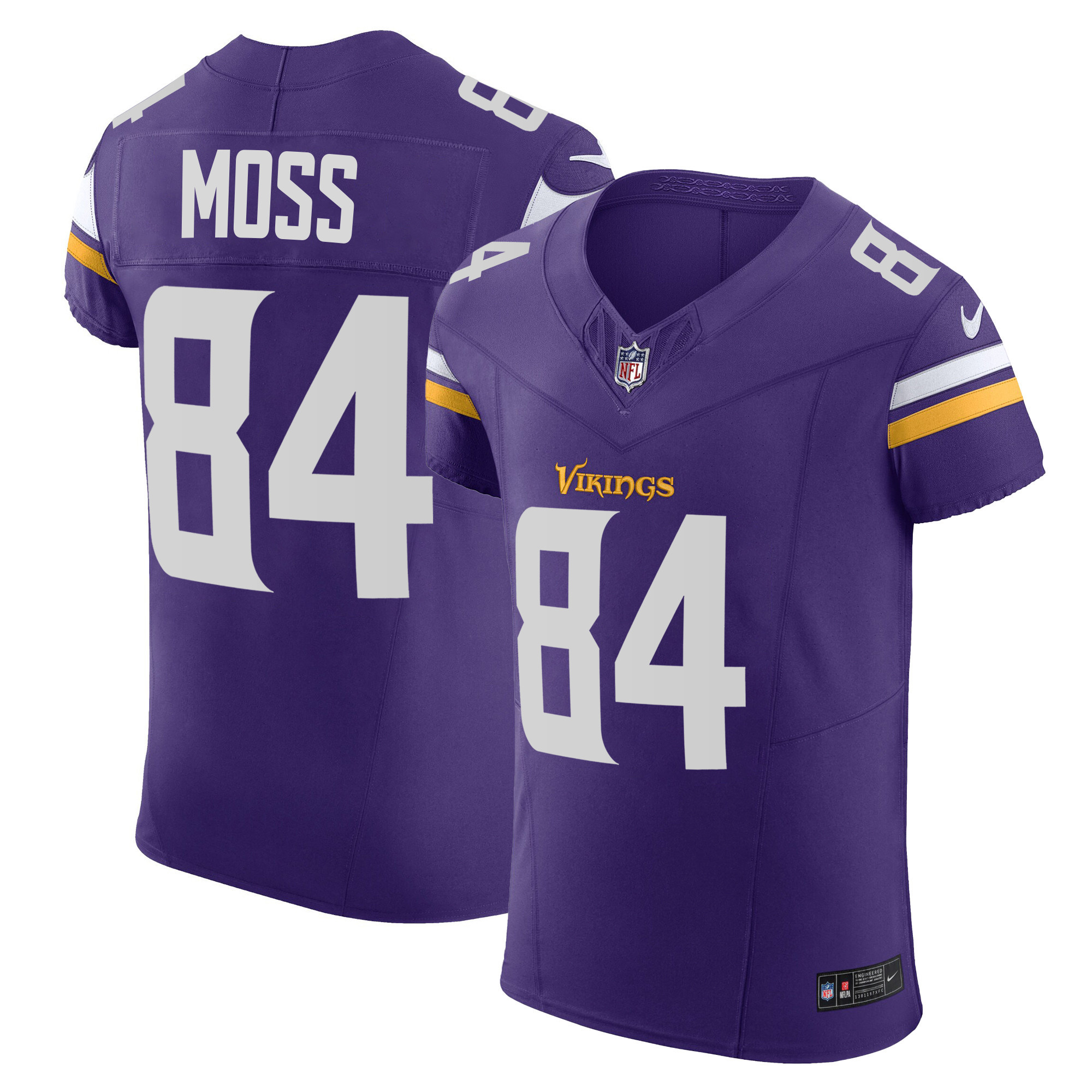 Randy Moss Men's Minnesota Vikings Vapor Elite Purple Jersey - All Stitched
