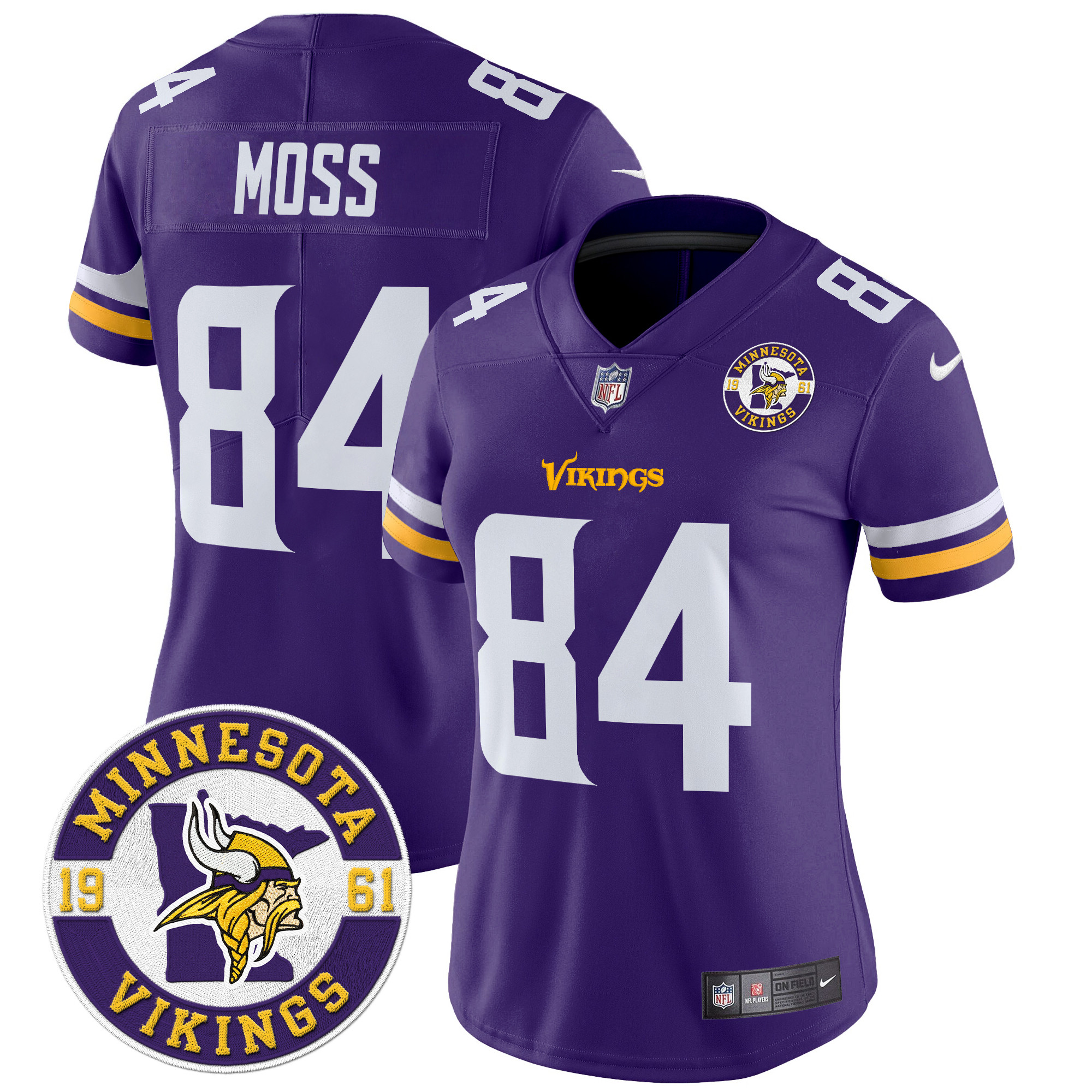 Randy Moss Women's Minnesota Vikings 2024 Vapor Limited Purple Jersey - All Stitched