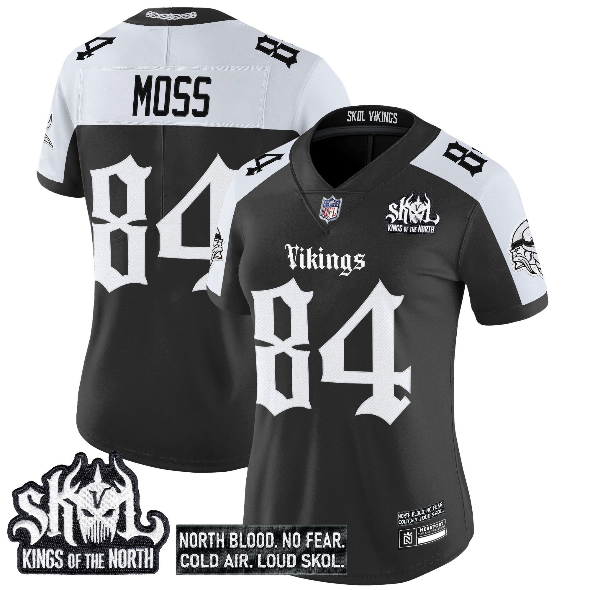 Randy Moss Women's Minnesota Vikings 'Gothic Norseblood Edition' Vapor Limited Alternate Jersey - All Stitched