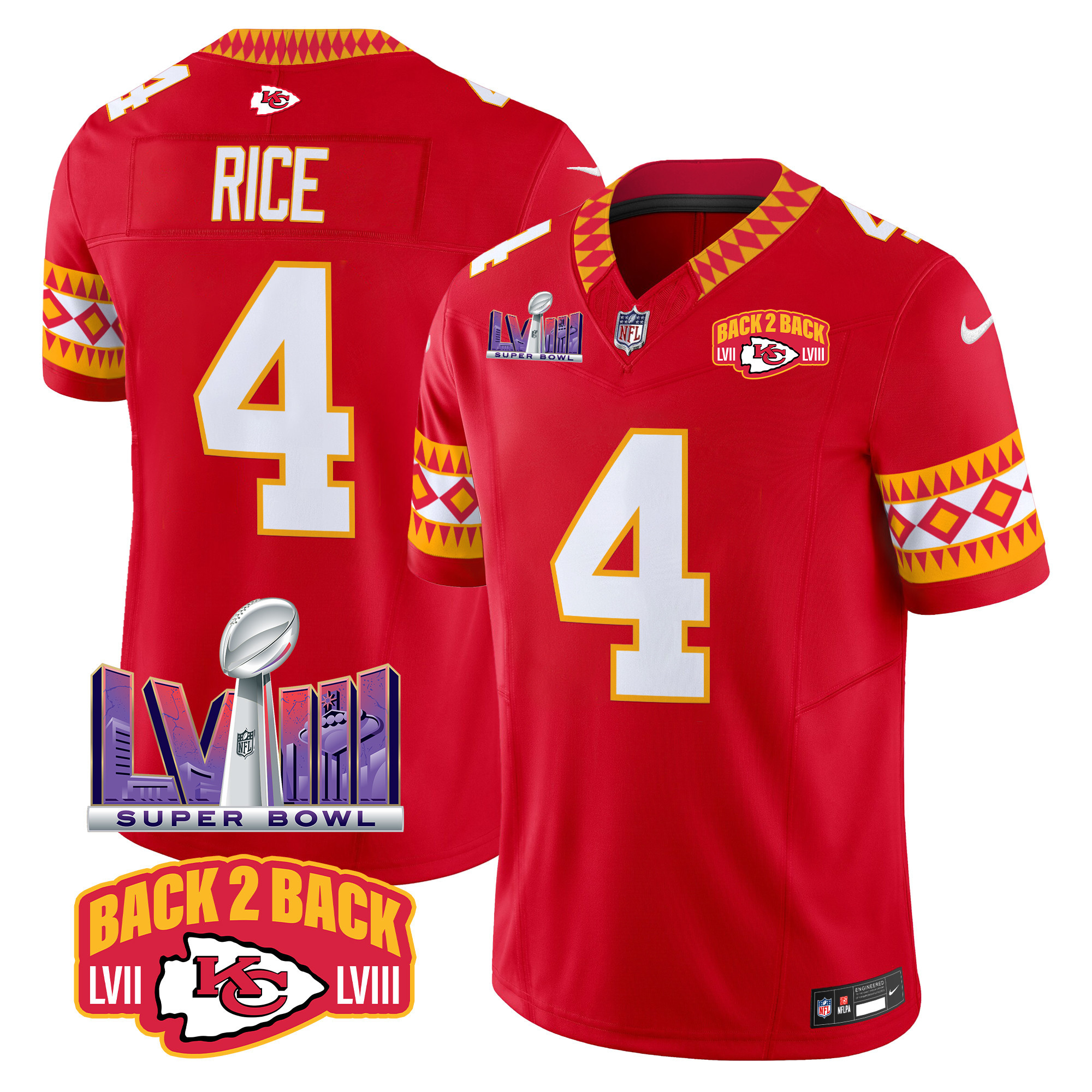 Rashee Rice Men's Kansas City Chiefs Special Vapor Limited Red Jersey - All Stitched