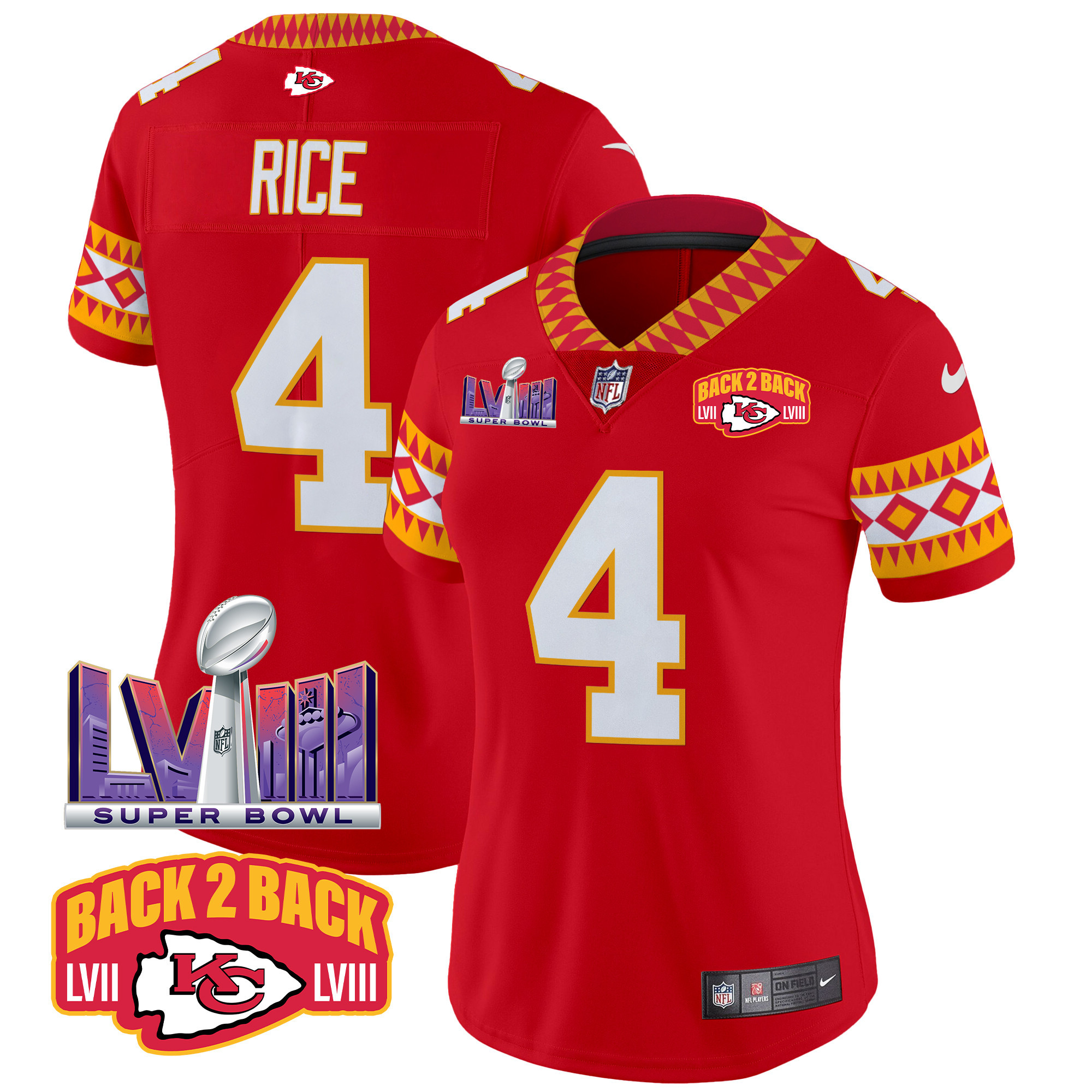 Rashee Rice Women's Kansas City Chiefs Special Vapor Limited Red Jersey - All Stitched