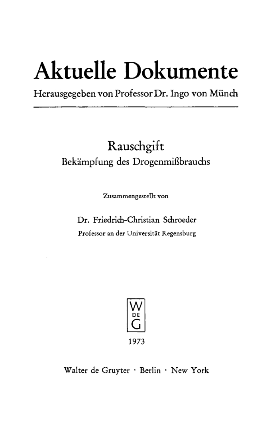 Rauschgift BekÃ¤mpfung des DrogenmiÃŸbrauchs 1st Edition â€“ PDF/EPUB Version Downloadable