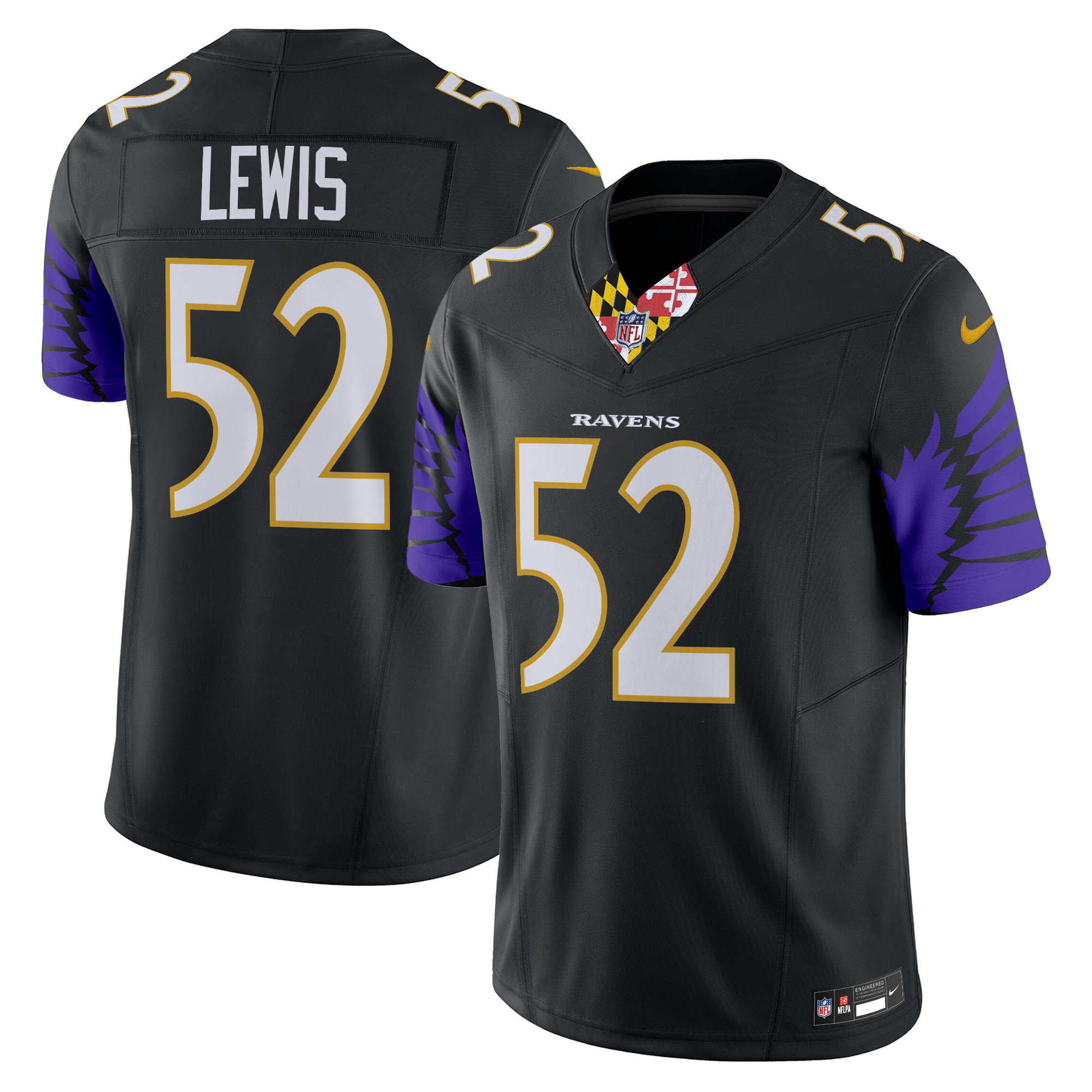 Ray Lewis Men's Baltimore Ravens Special Vapor Limited Black Jersey - All Stitched