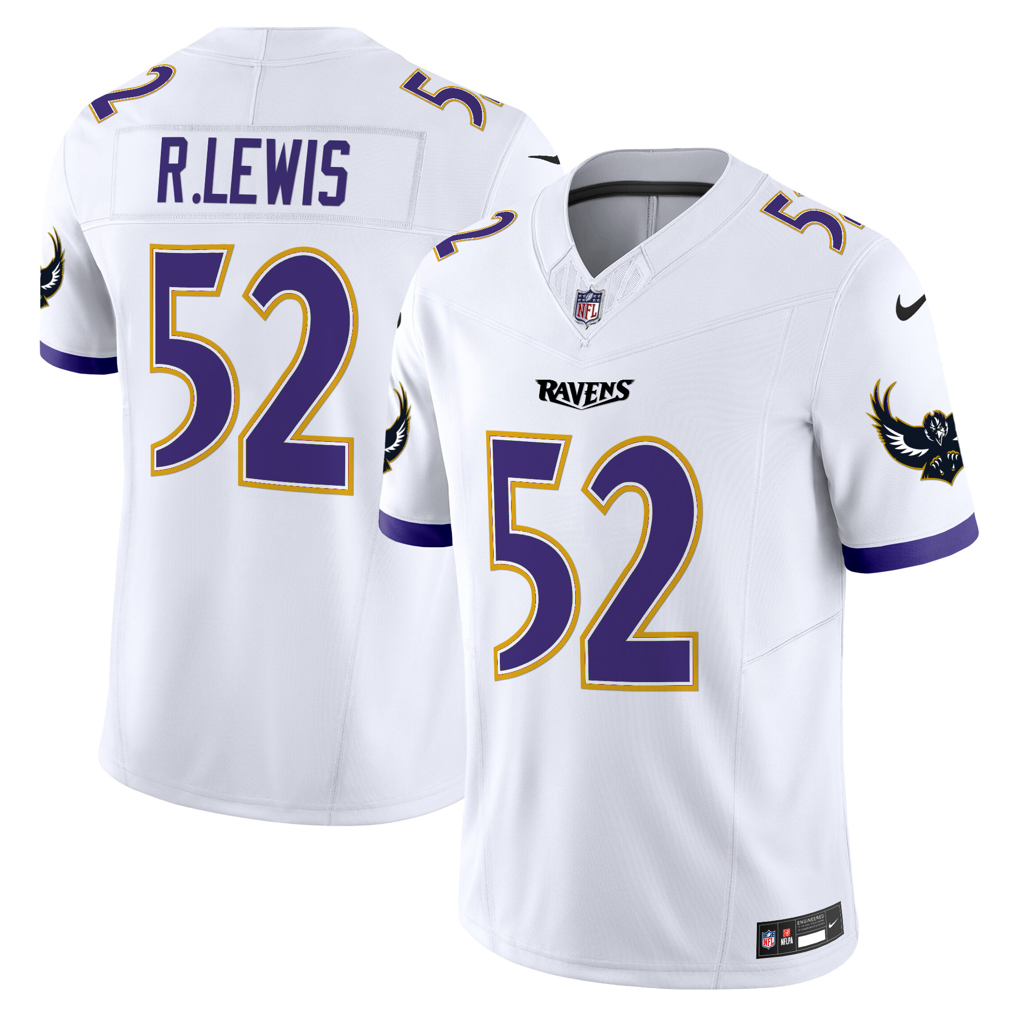 Ray Lewis Men's Baltimore Ravens Special Vapor Limited White Jersey - All Stitched
