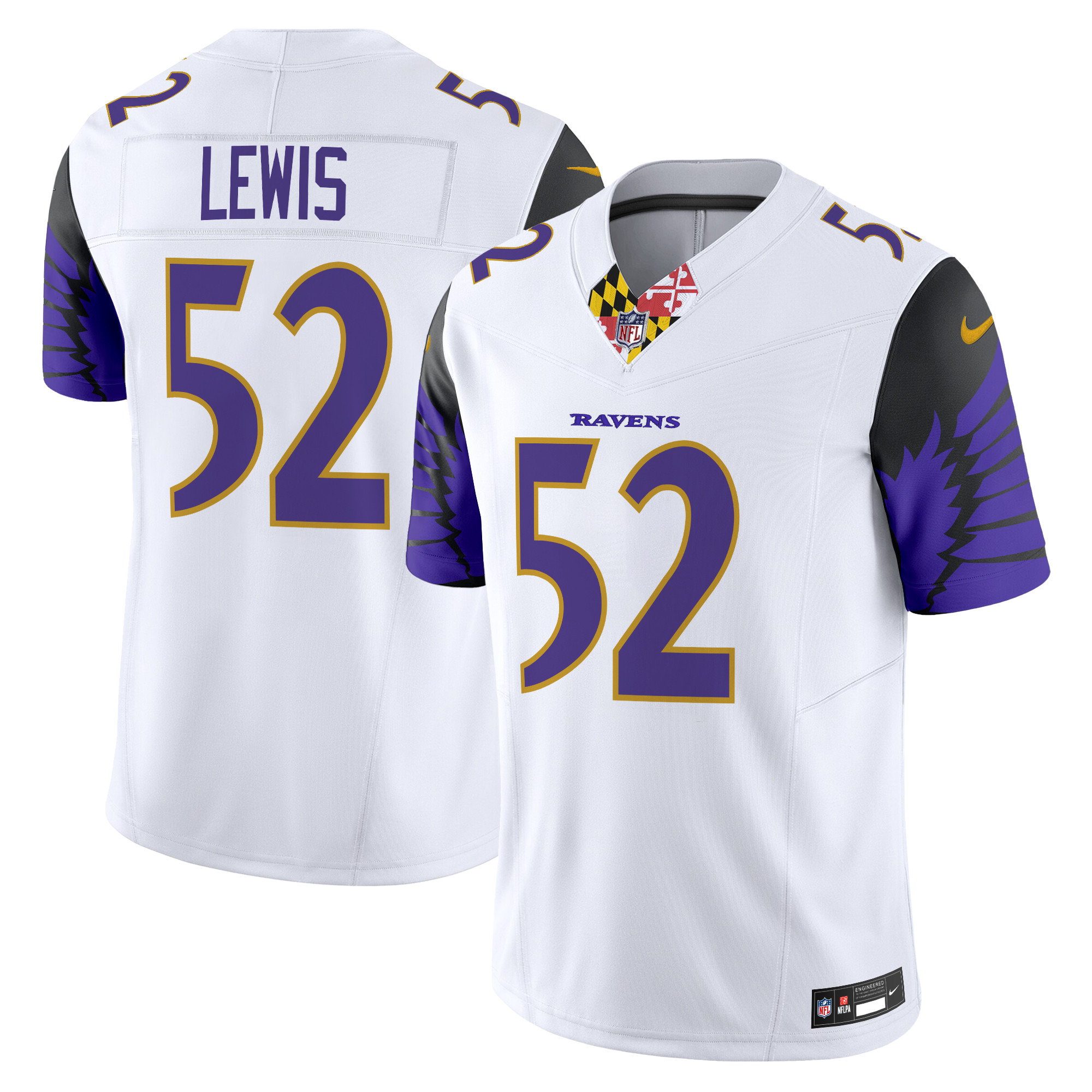 Ray Lewis Men's Baltimore Ravens Special Vapor Limited White Jersey - All Stitched