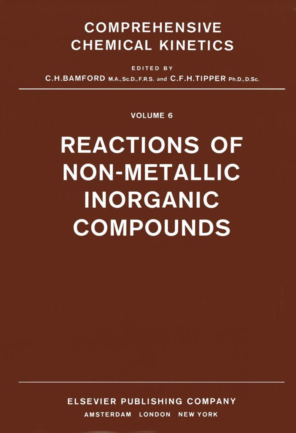 Reactions of Non-Metallic Inorganic Compounds  â€“ PDF/EPUB Version Downloadable