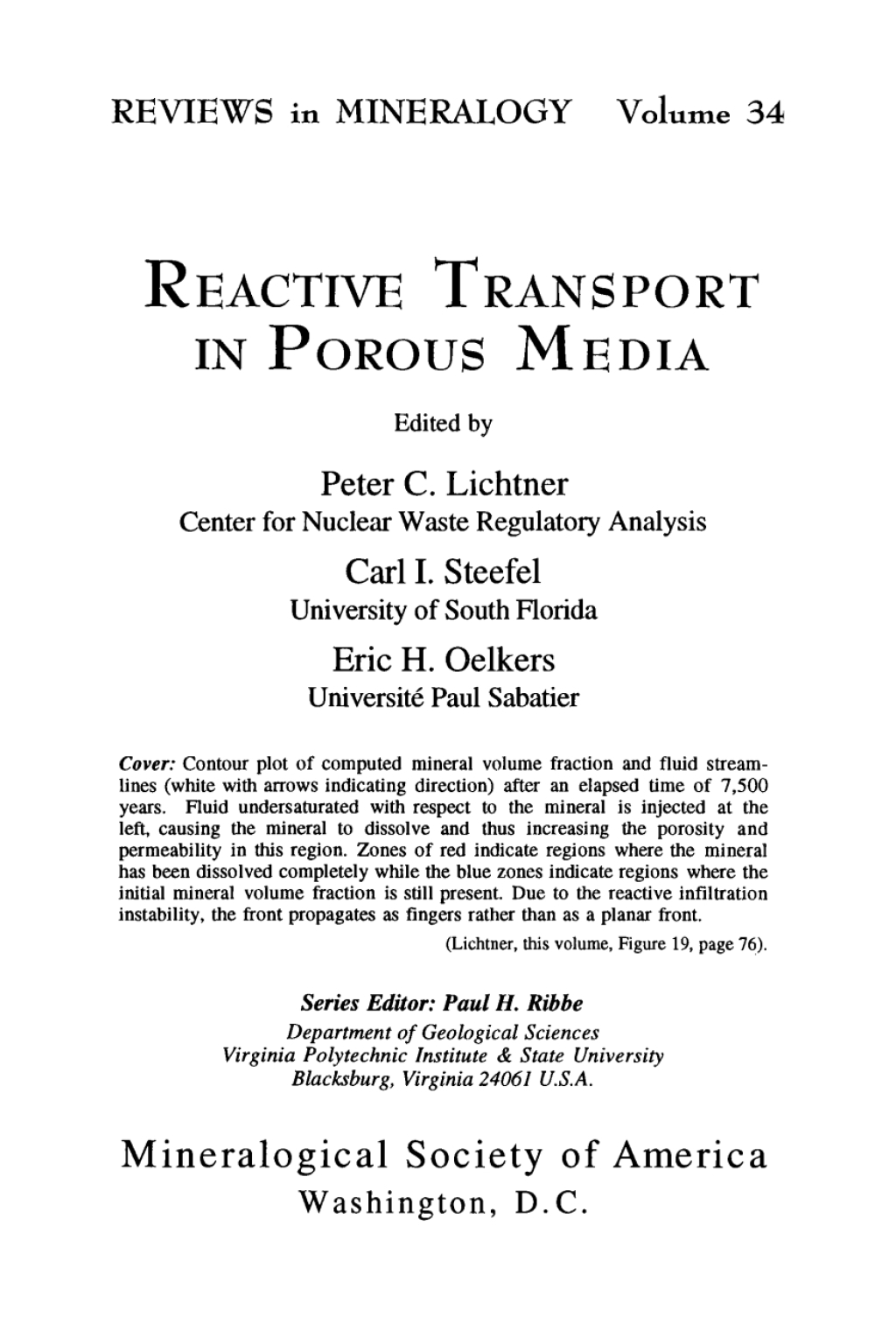 Reactive Transport in Porous Media 1st Edition â€“ PDF/EPUB Version Downloadable
