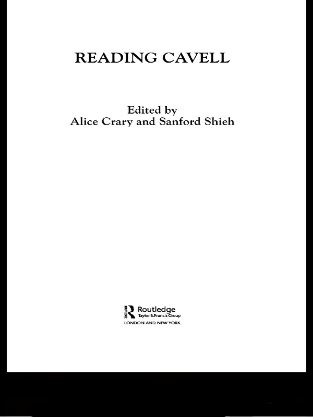 Reading Cavell 1st Edition â€“ PDF/EPUB Version Downloadable