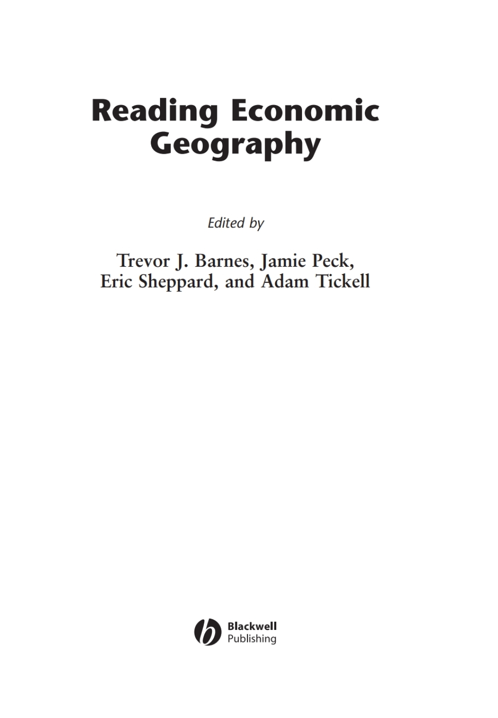 Reading Economic Geography 1st Edition â€“ PDF/EPUB Version Downloadable