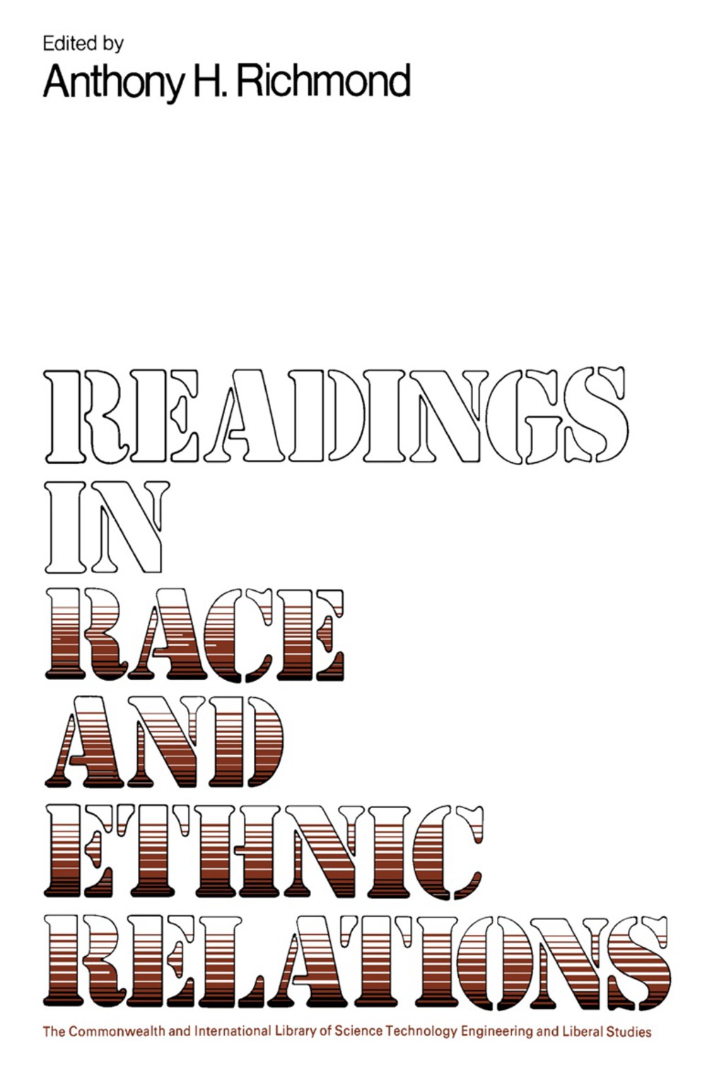 Reading in Race and Ethnic Relations The Commonwealth and International Library: Reading in Sociology  â€“ PDF/EPUB Version Downloadable